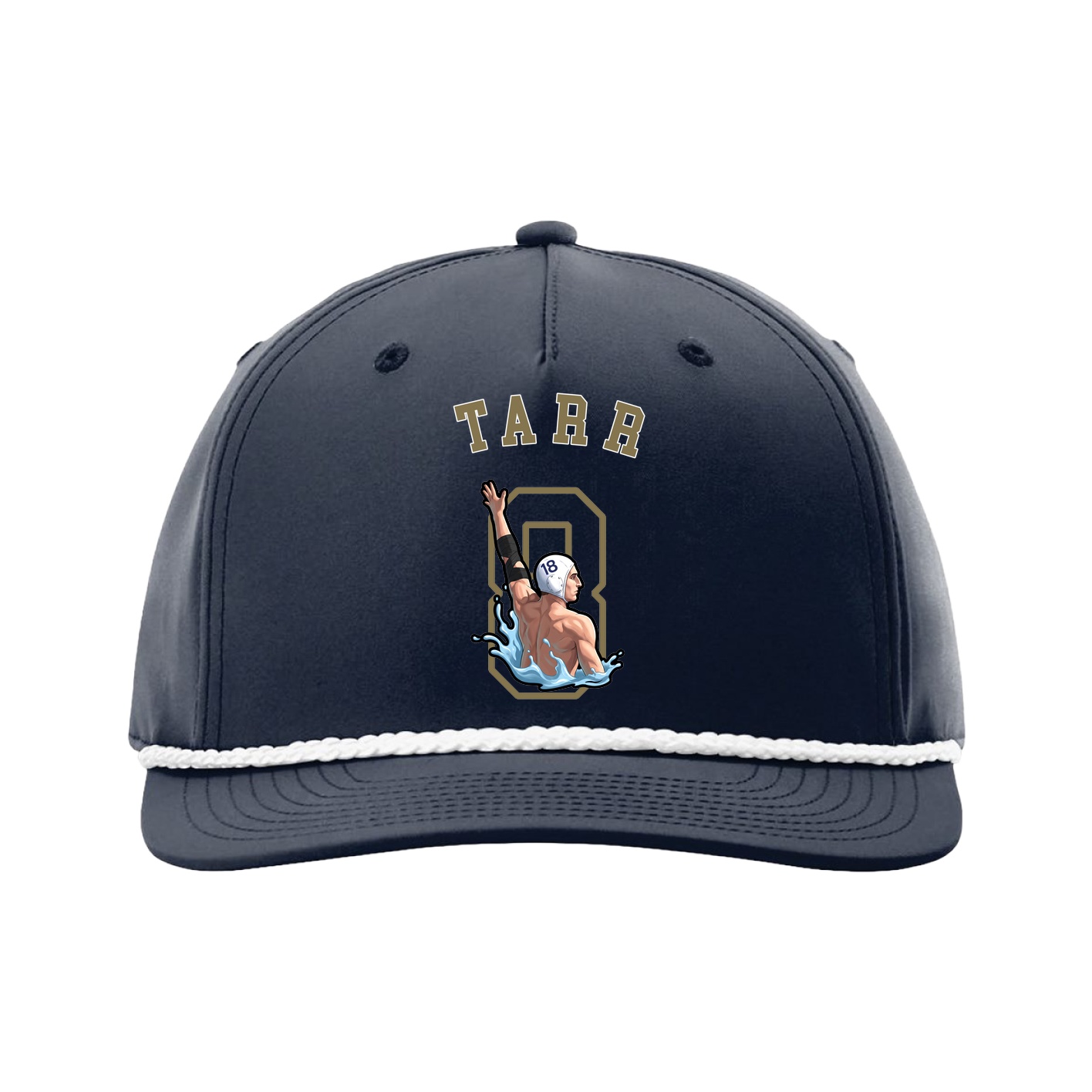 Five-Panel Classic Rope Cap — Shirsey Arch in Navy