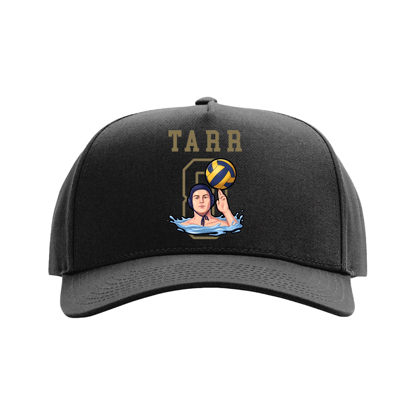 Full Fabric Five-Panel Champ Cap — Shirsey in Black