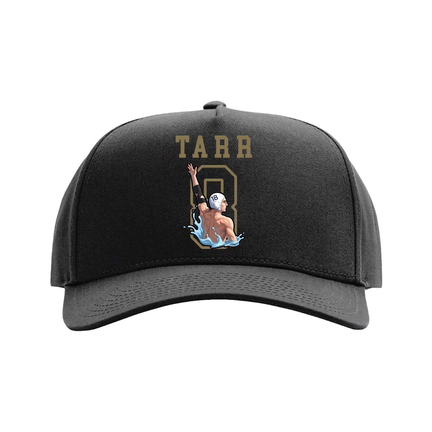 Full Fabric Five-Panel Champ Cap — Shirsey in Black