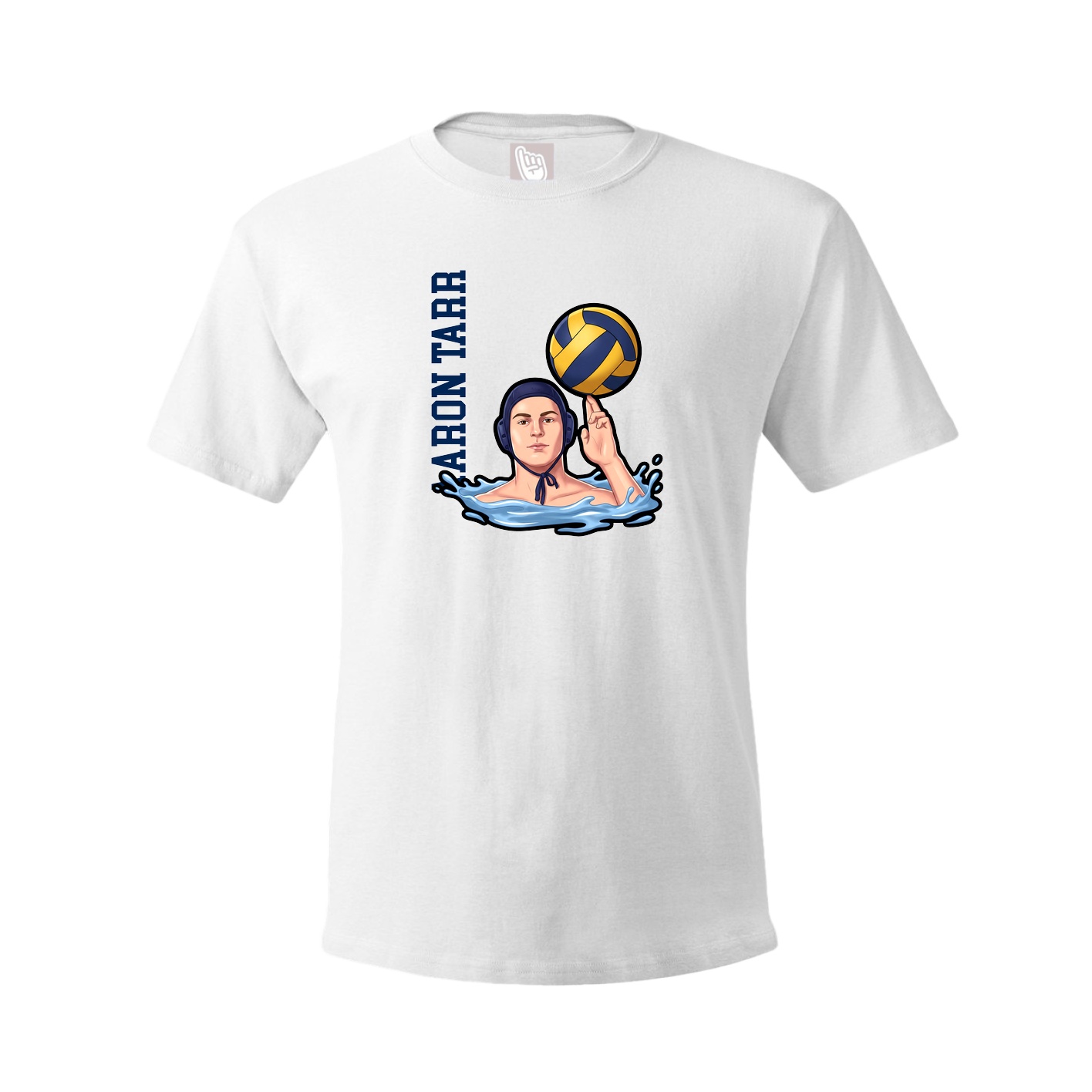 Tee — Name Vertical in White