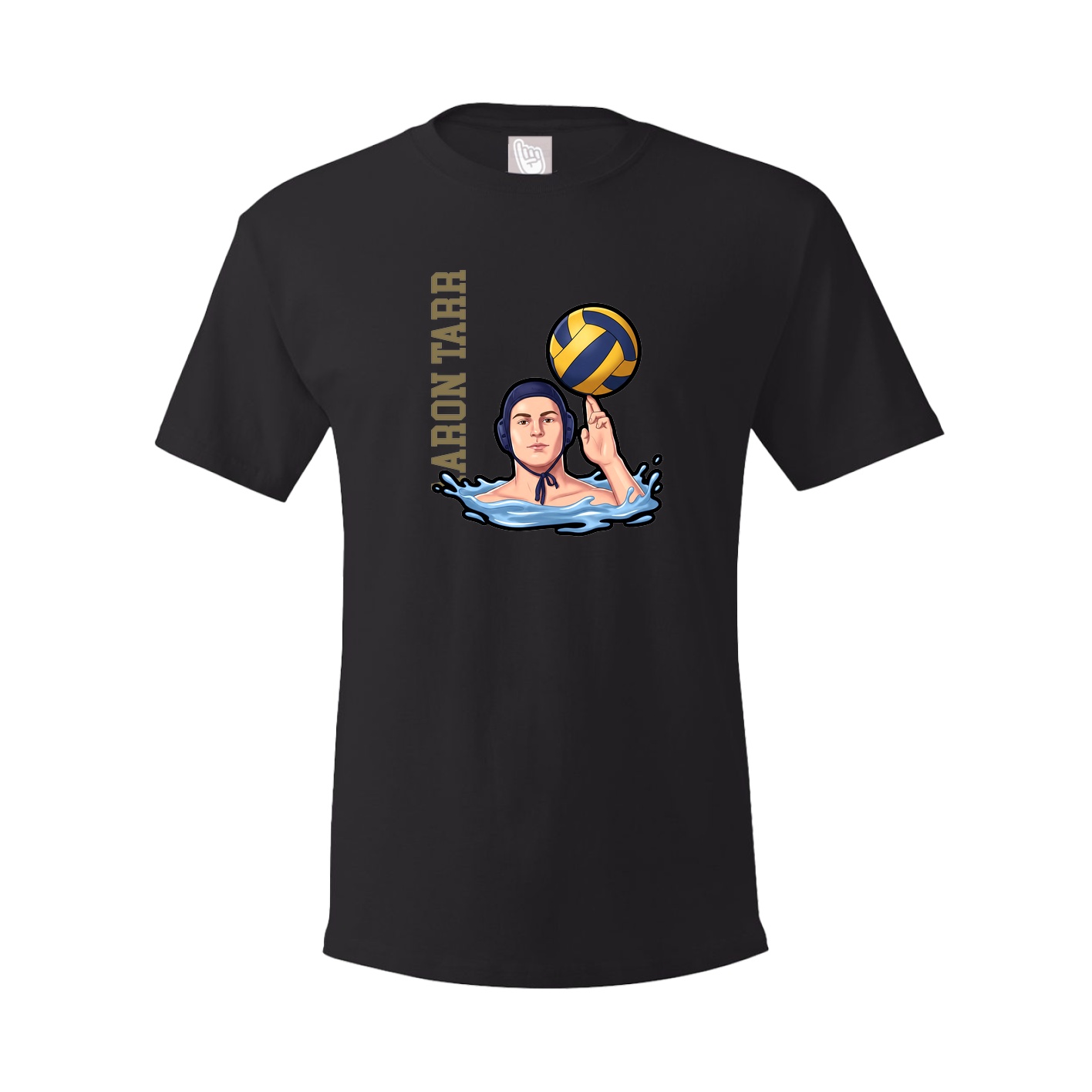 Youth Tee — Name Vertical in Black