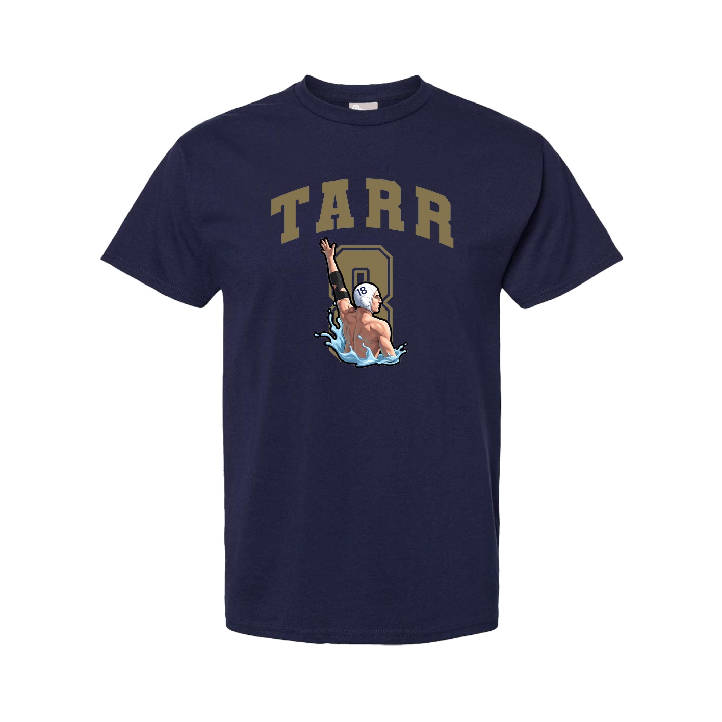 Youth Tee — Number in Navy