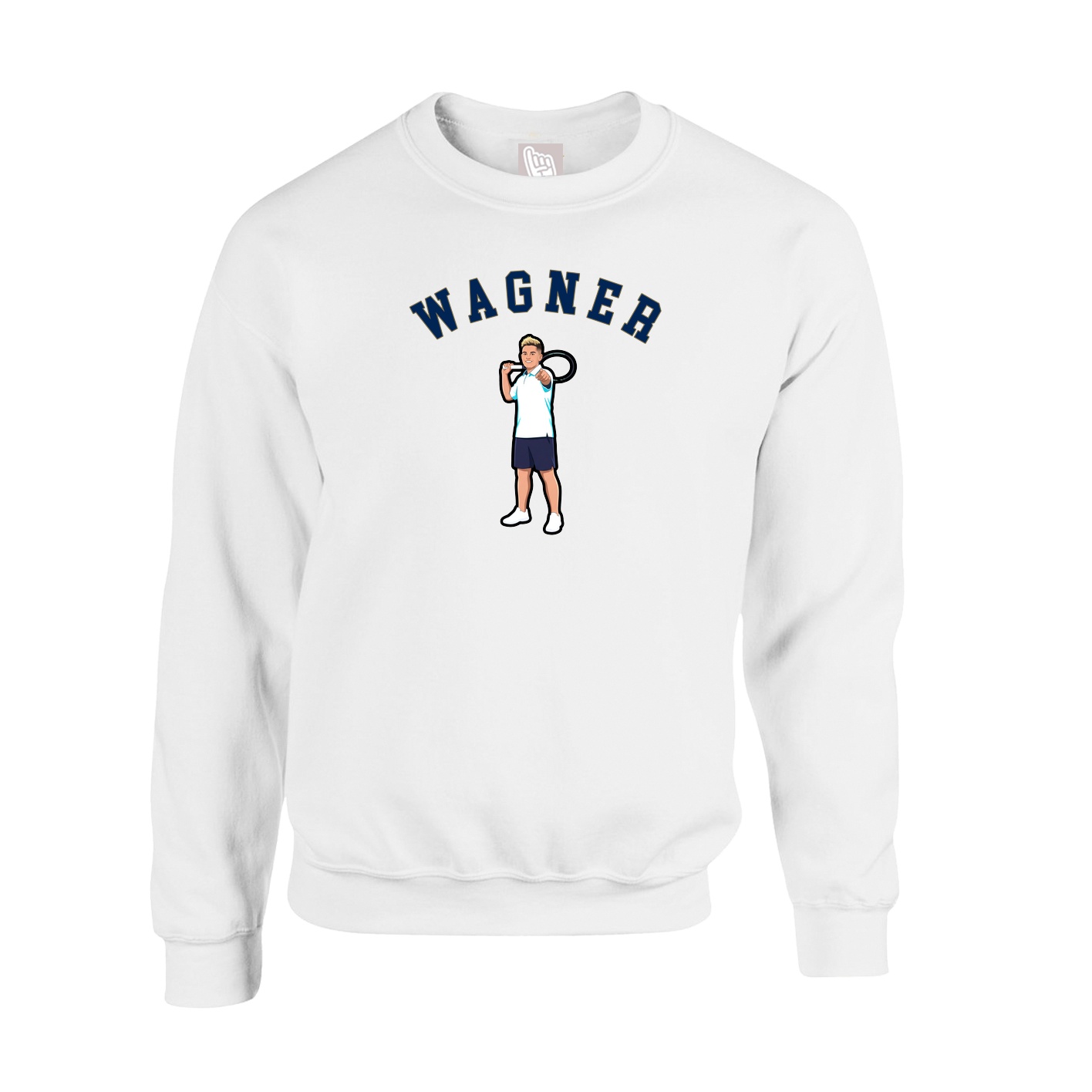 Fleece Crew — Shirsey Arch in White