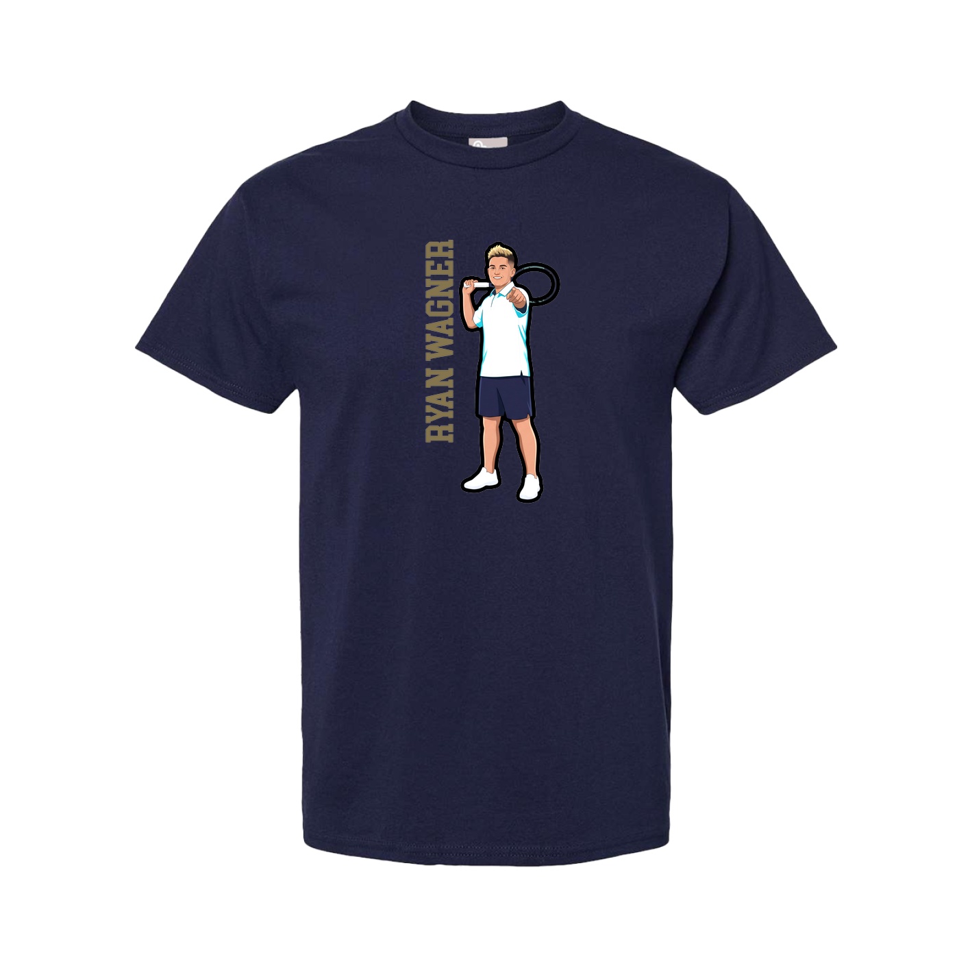 Youth Tee — Name Vertical in Navy