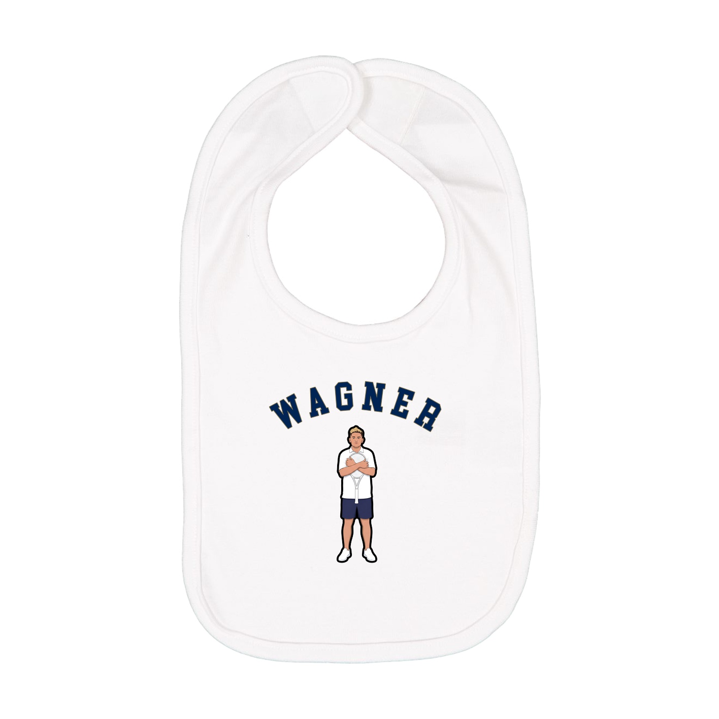 Infant Bib — Shirsey Arch in White