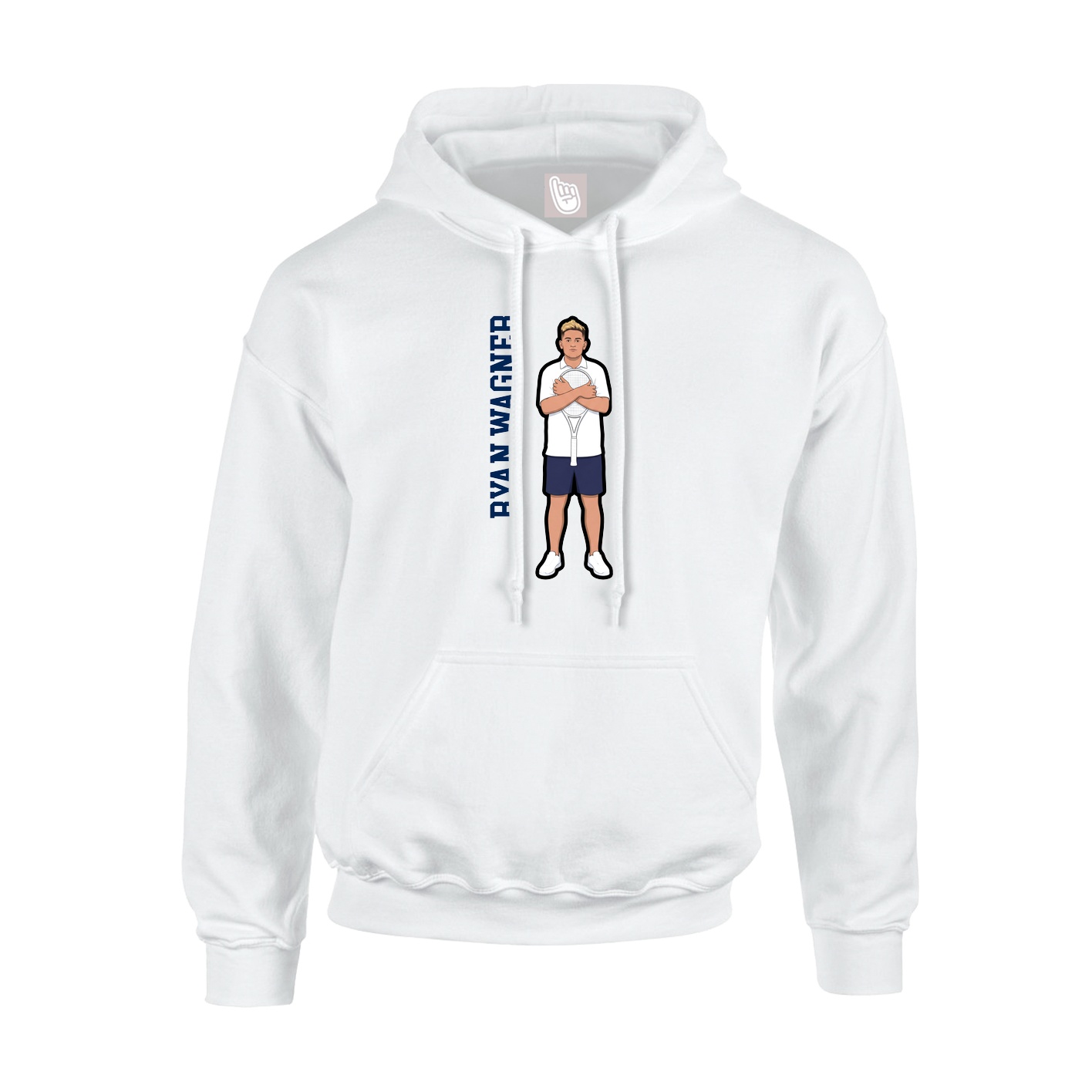 Youth Hoodie — Name Vertical in White