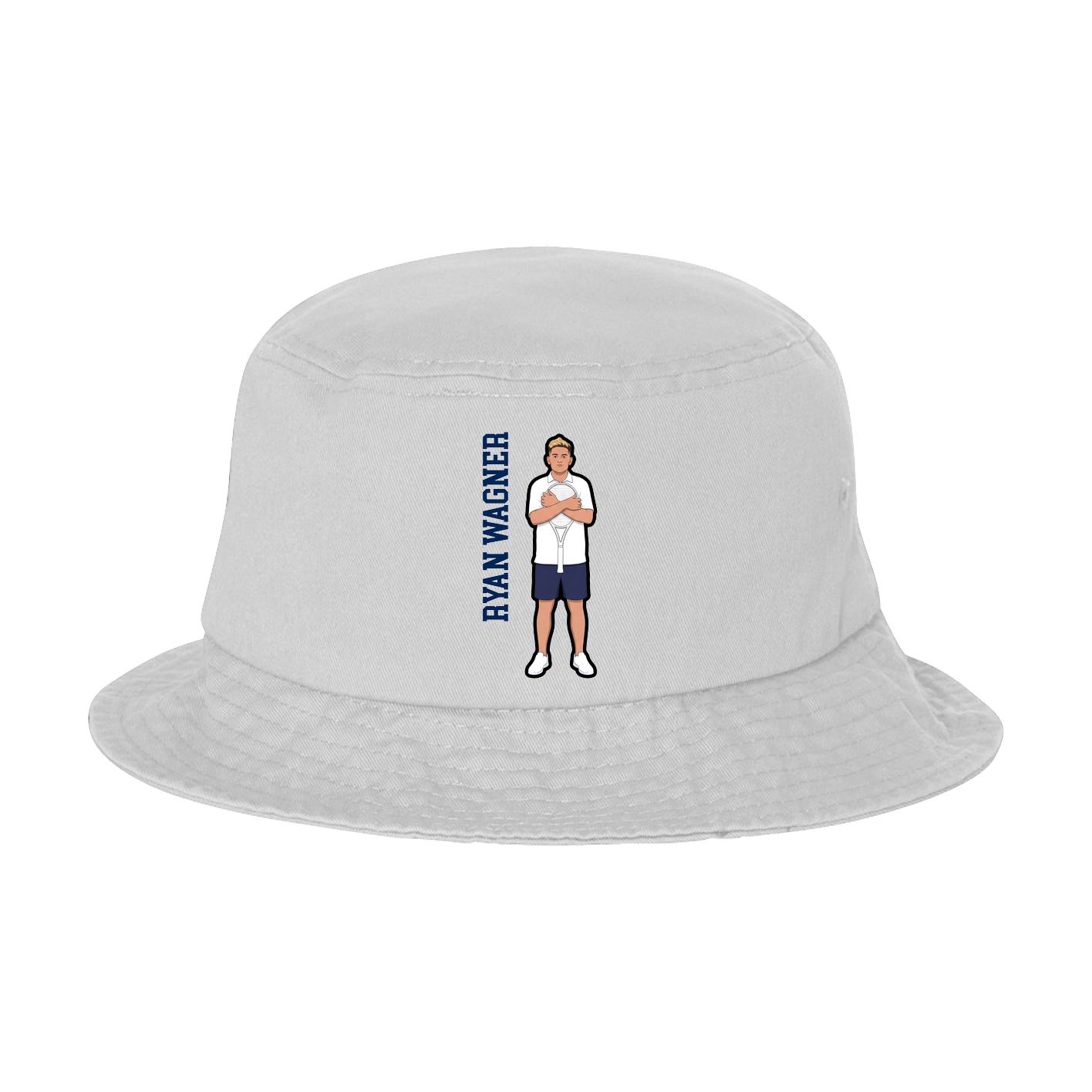 Bucket Cap — Name Vertical in White