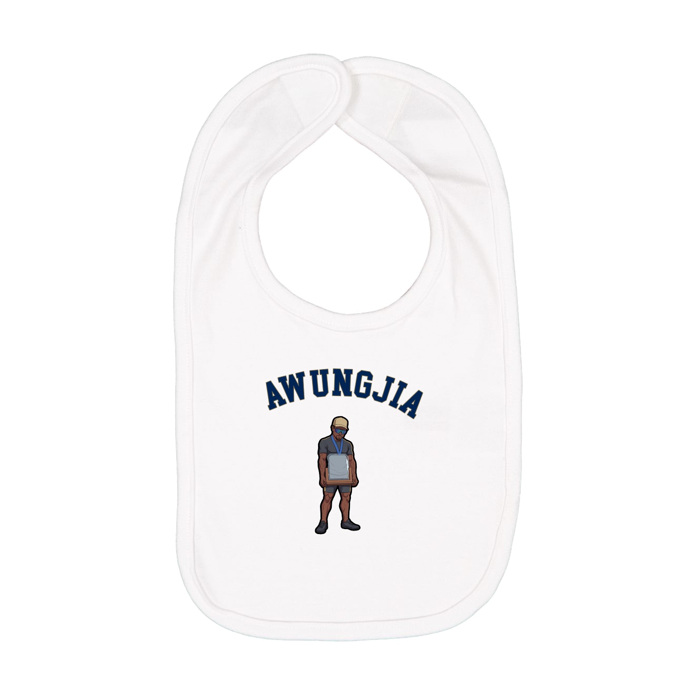 Infant Bib — Shirsey Arch in White