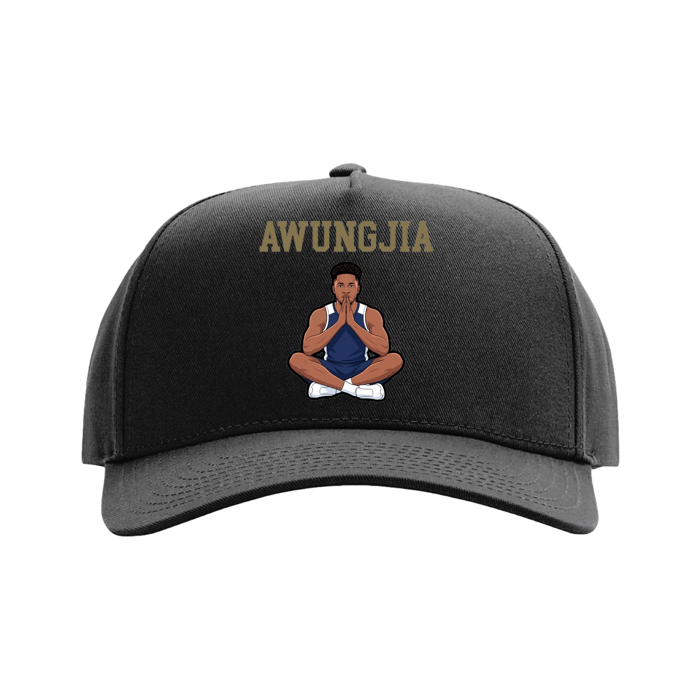 Full Fabric Five-Panel Champ Cap — Shirsey in Black