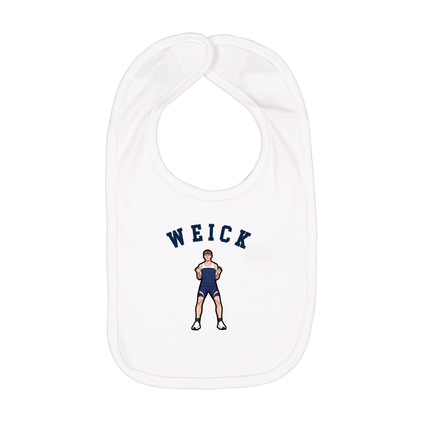 Infant Bib — Shirsey Arch in White
