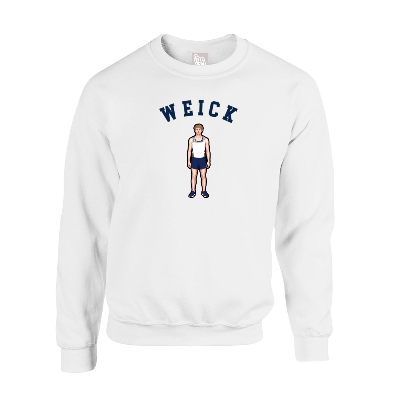 Fleece Crew — Shirsey Arch in White