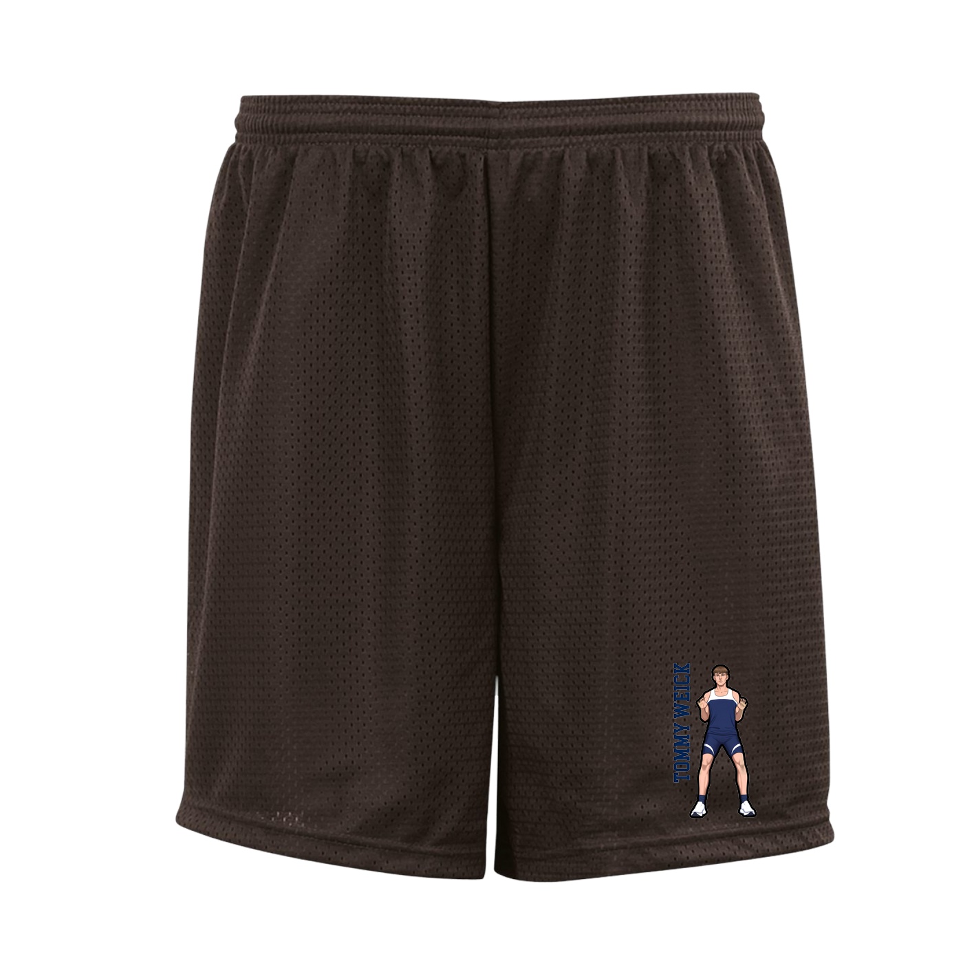 Shorts — Name Vertical in Brown