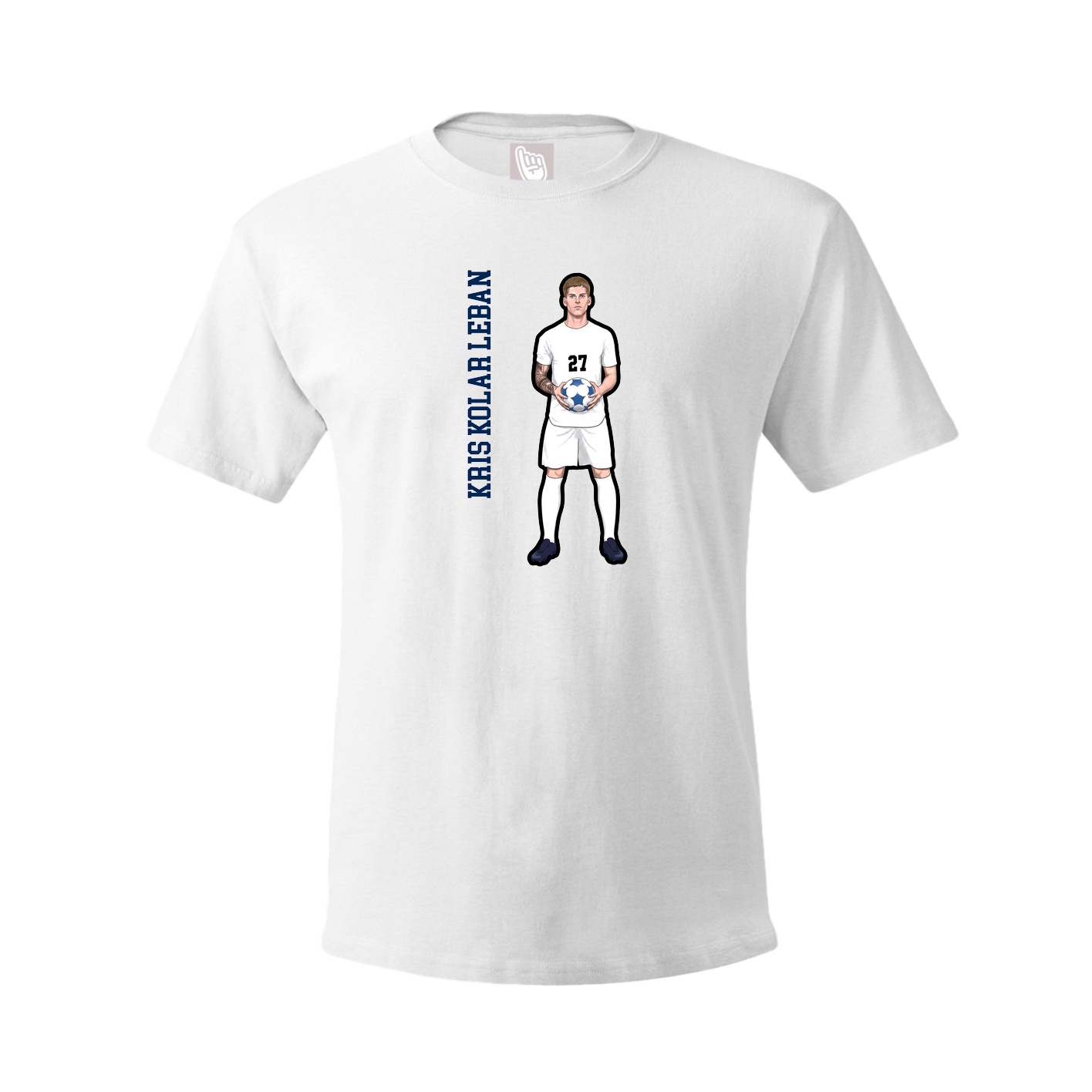 Tee — Name Vertical in White