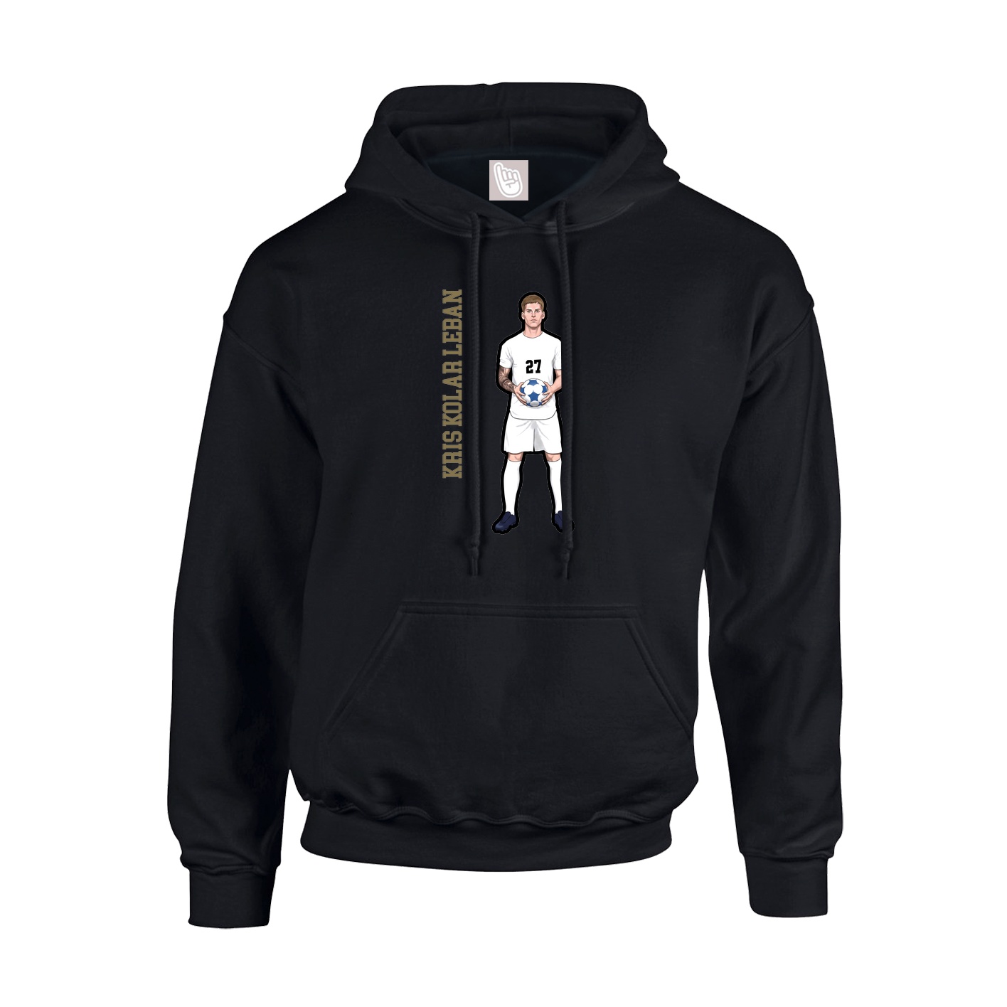 Youth Hoodie — Name Vertical in Black
