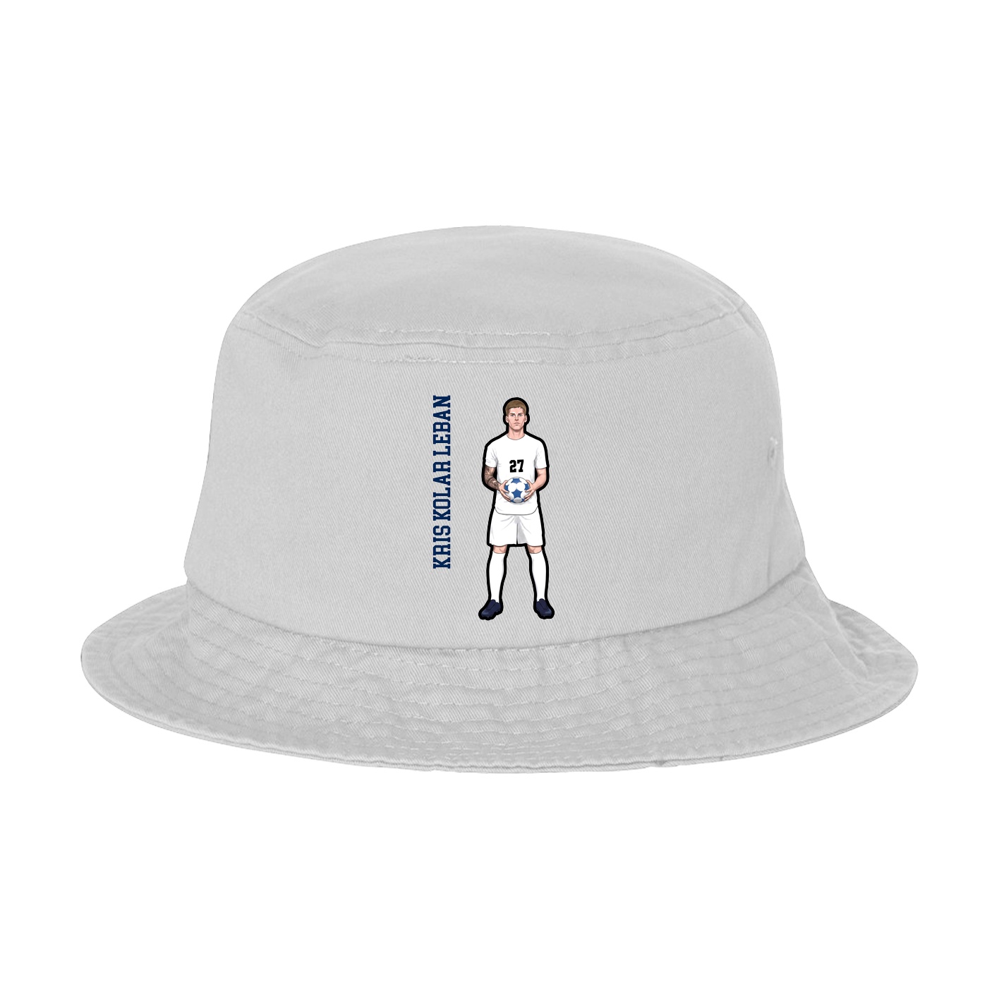 Bucket Cap — Name Vertical in White