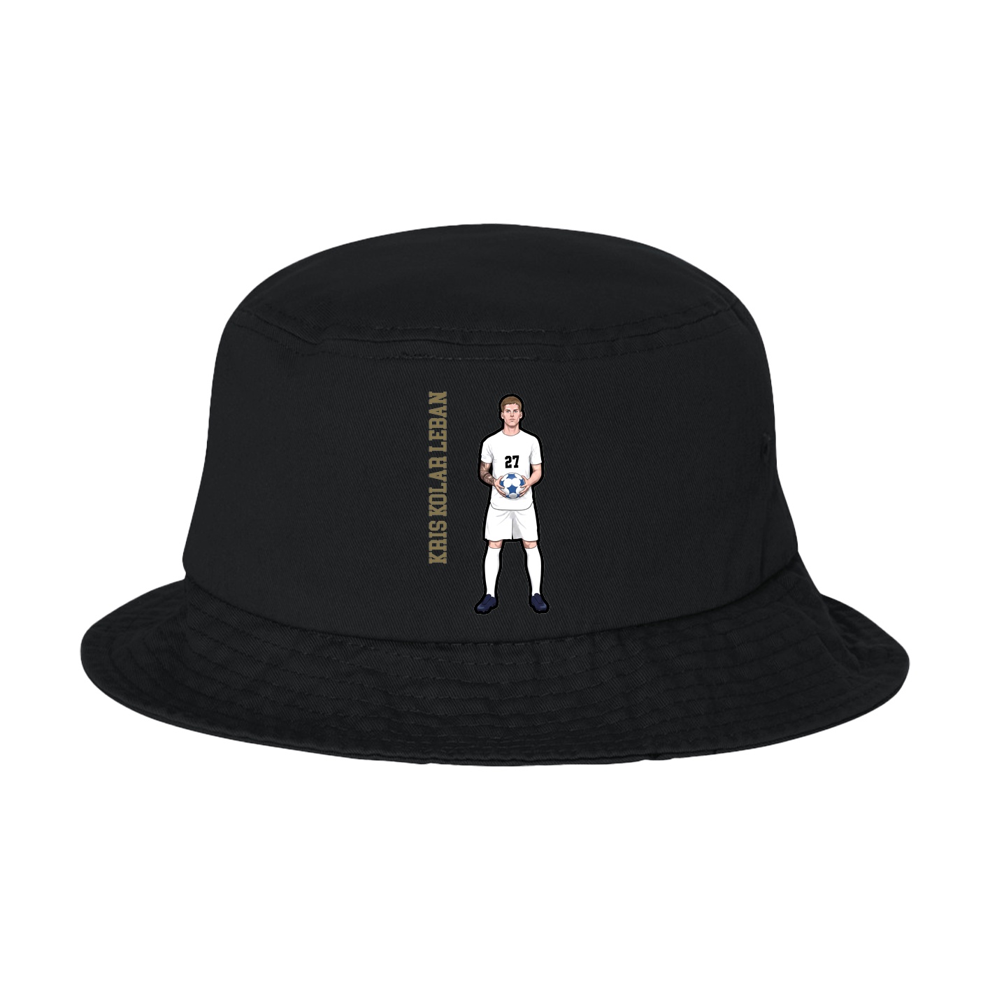Bucket Cap — Name Vertical in Black