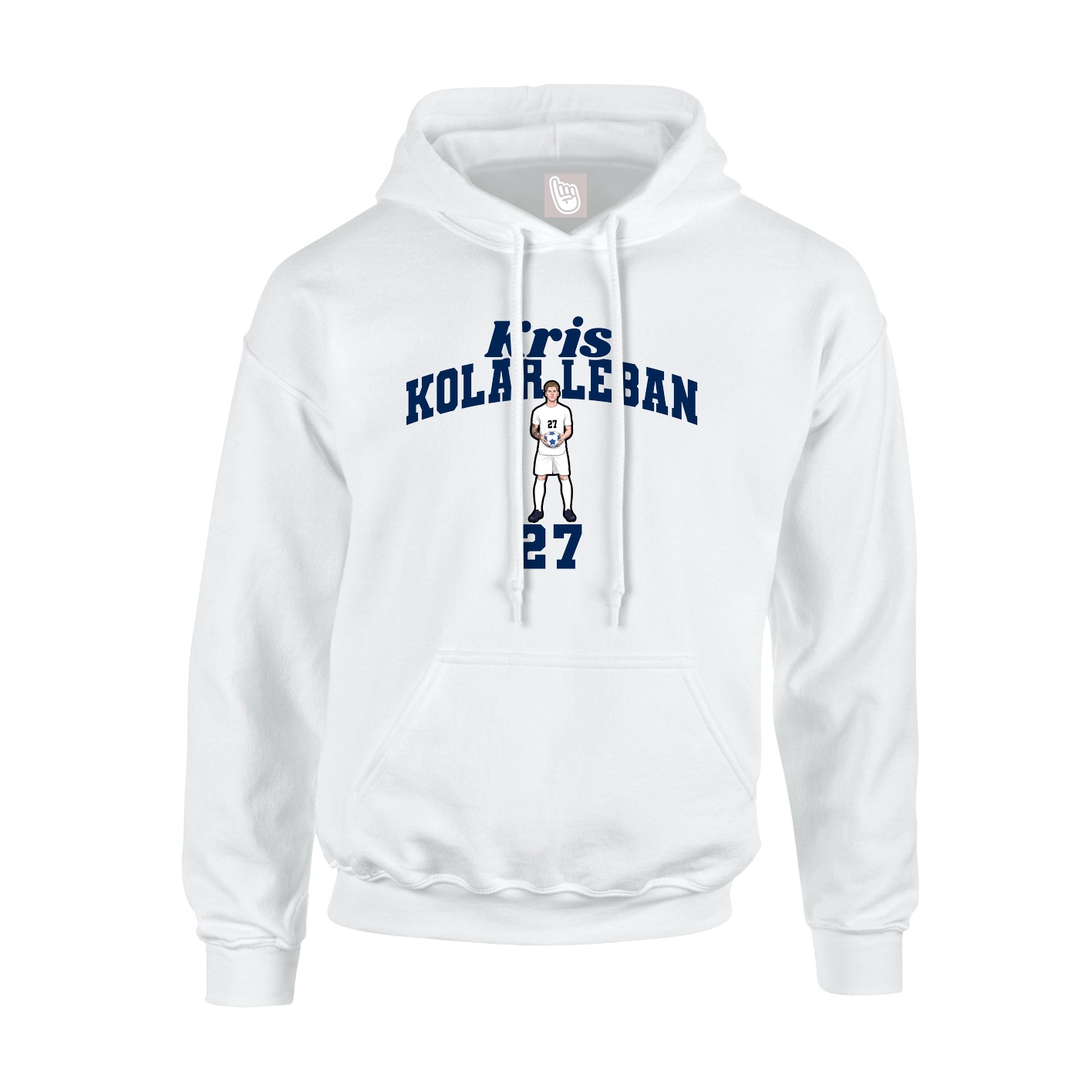 Hoodie — Signature Arch in White