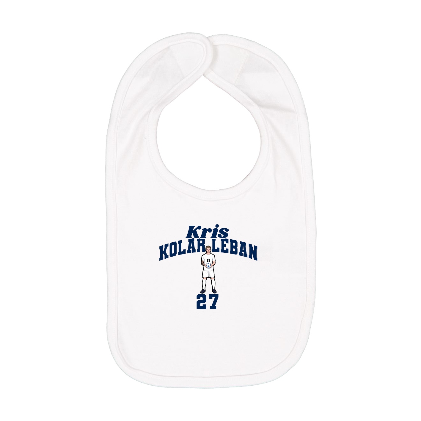 Infant Bib — Signature Arch in White