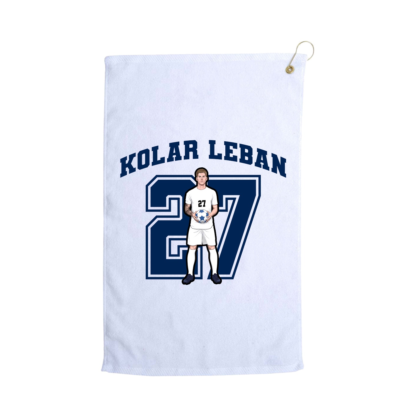 Golf Towel — Number in White