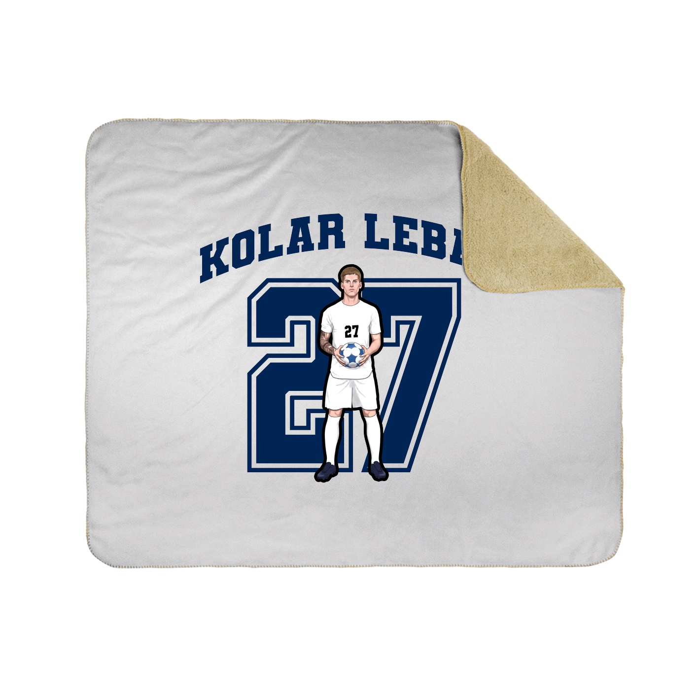 Throw Blanket — Number in White