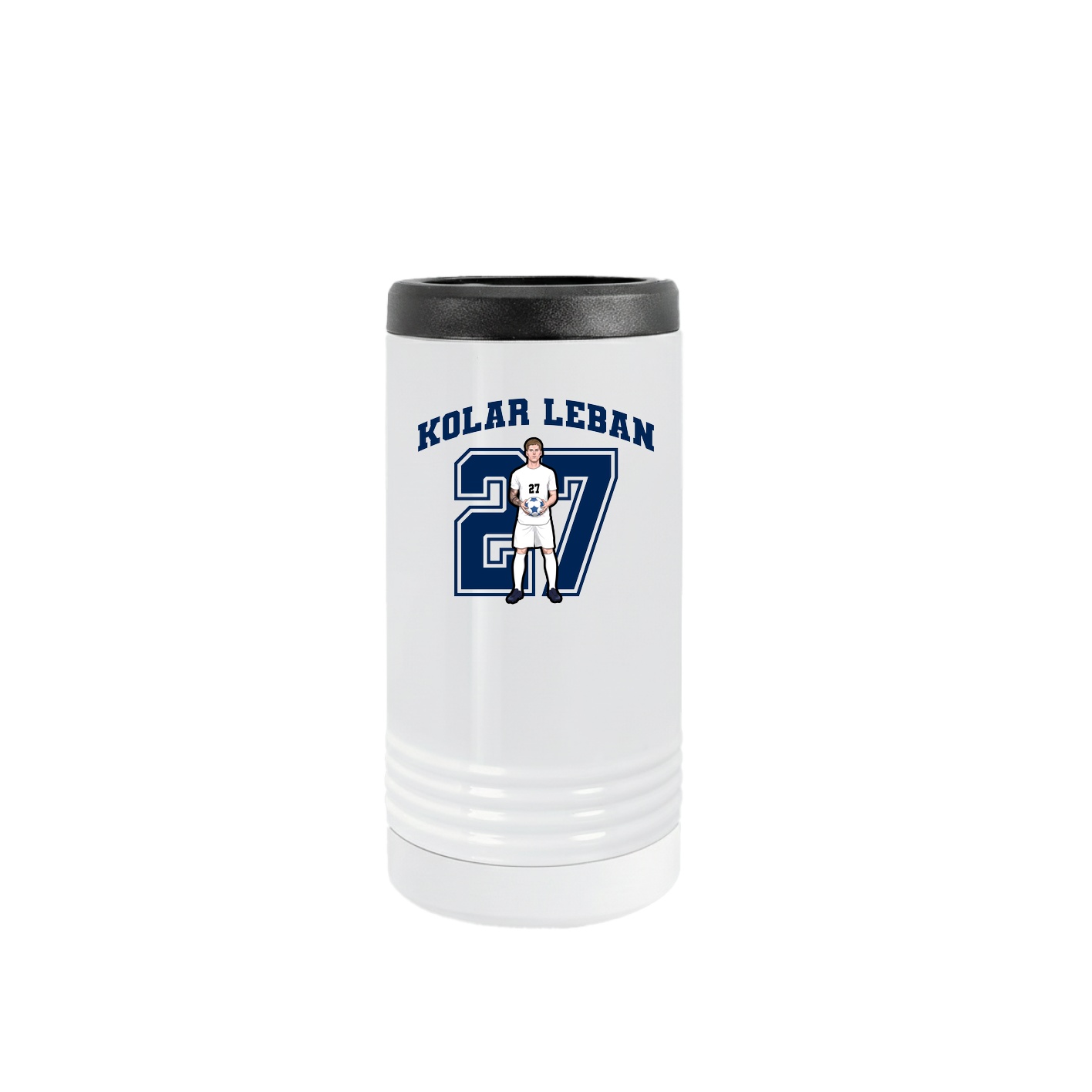 Slim Beverage Holder — Number in White
