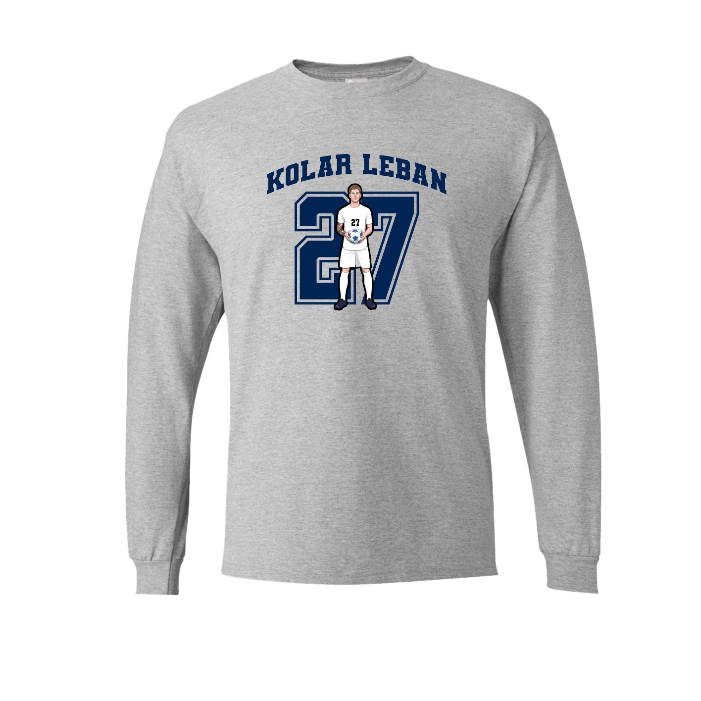 Long Sleeve Tee — Number in Grey
