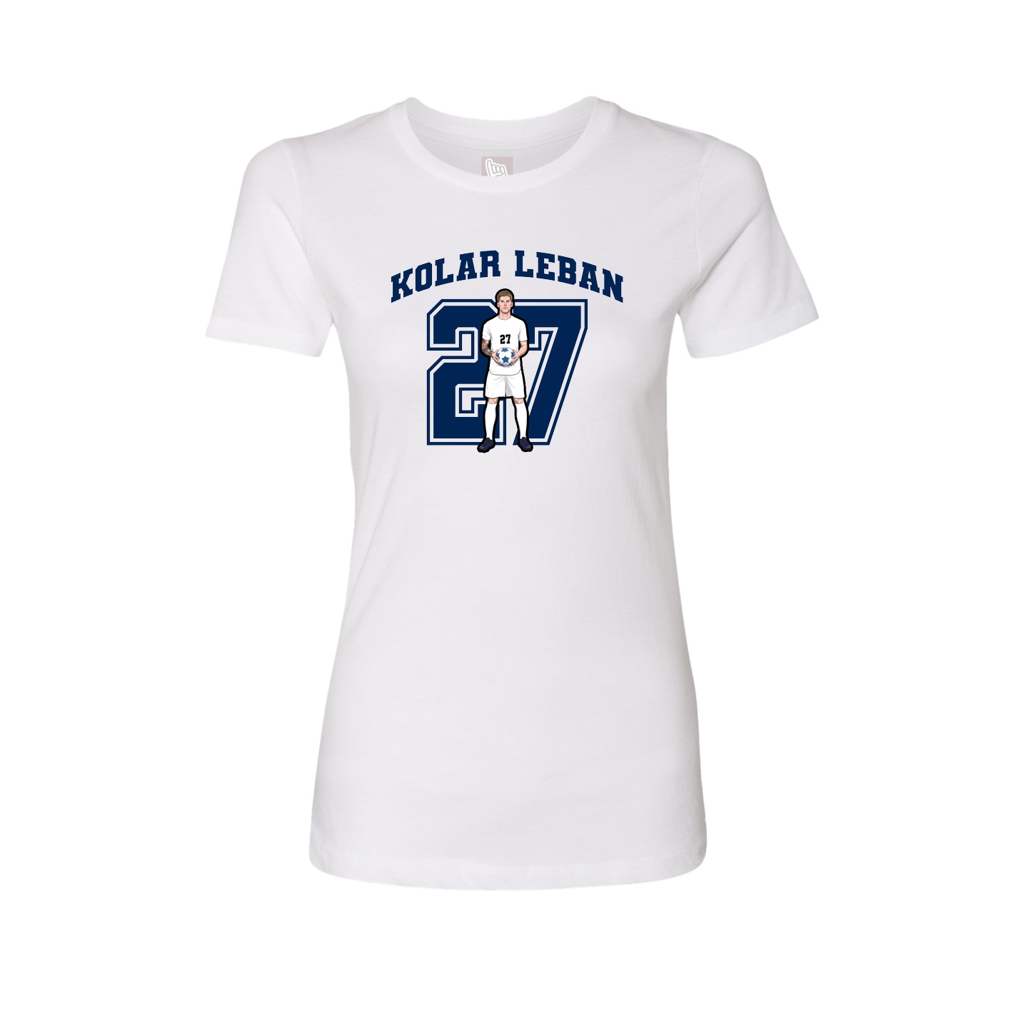 Womens Tee — Number in White