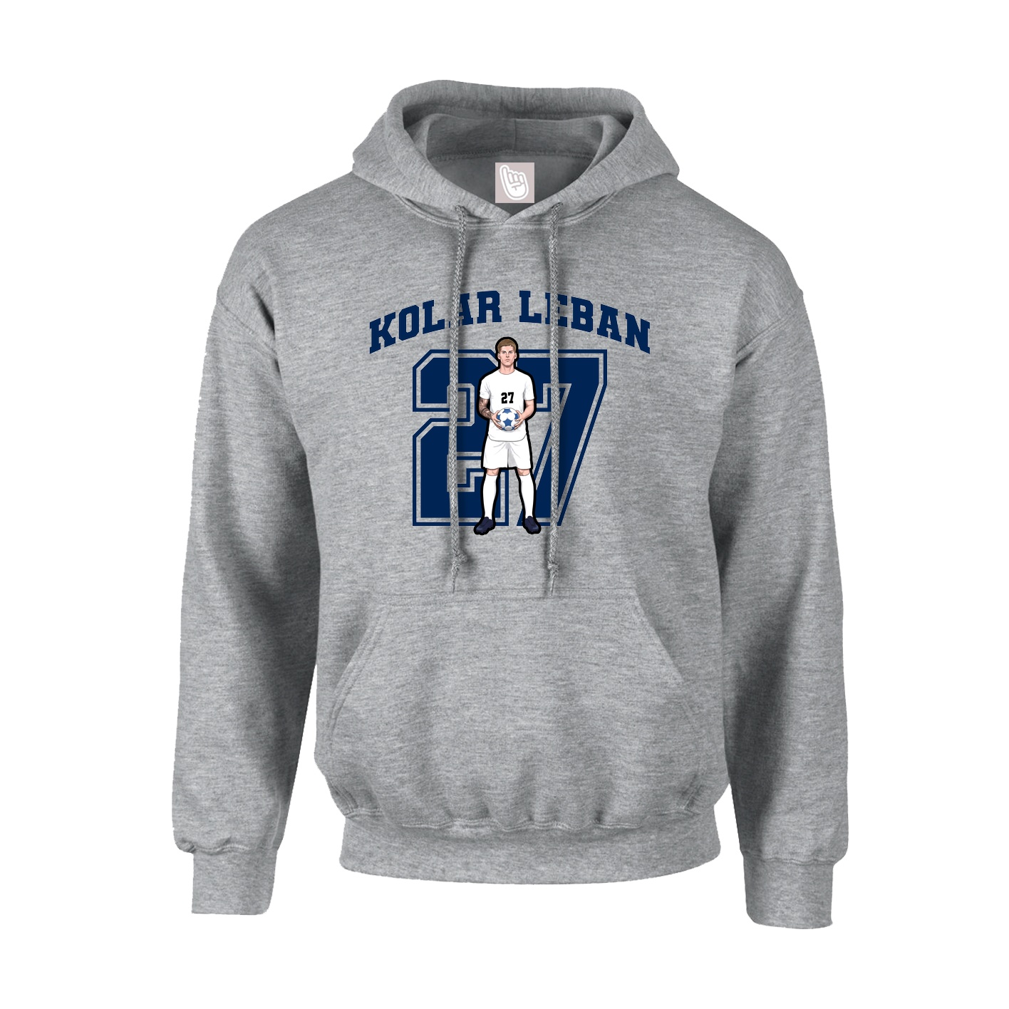 Hoodie — Number in Grey