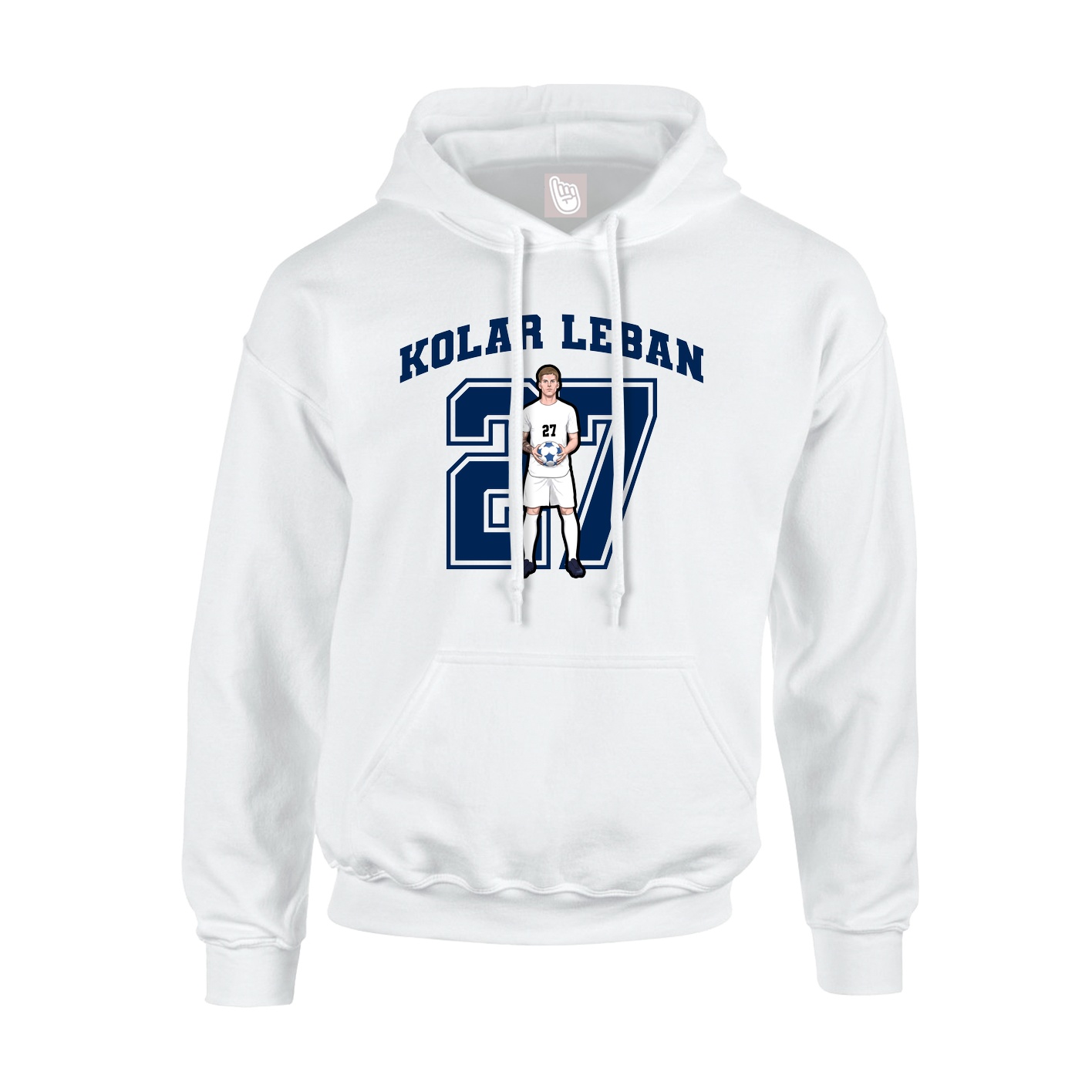 Youth Hoodie — Number in White
