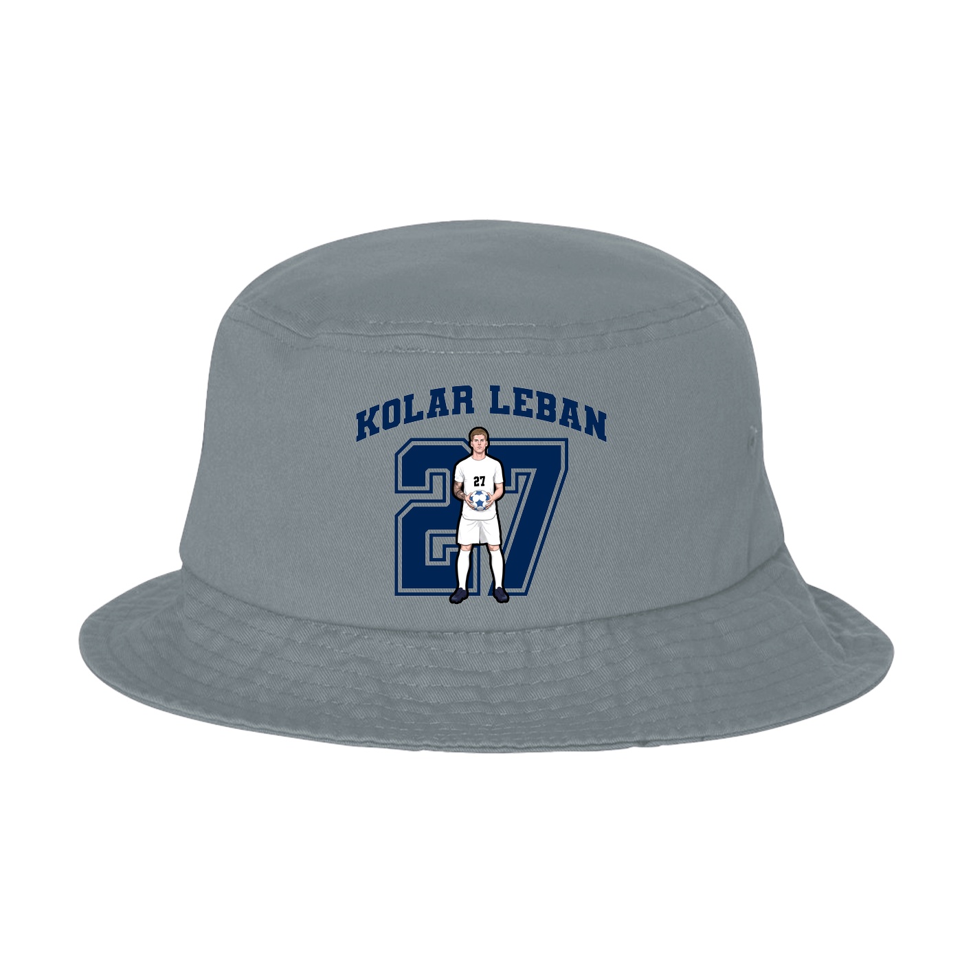 Bucket Cap — Number in Grey
