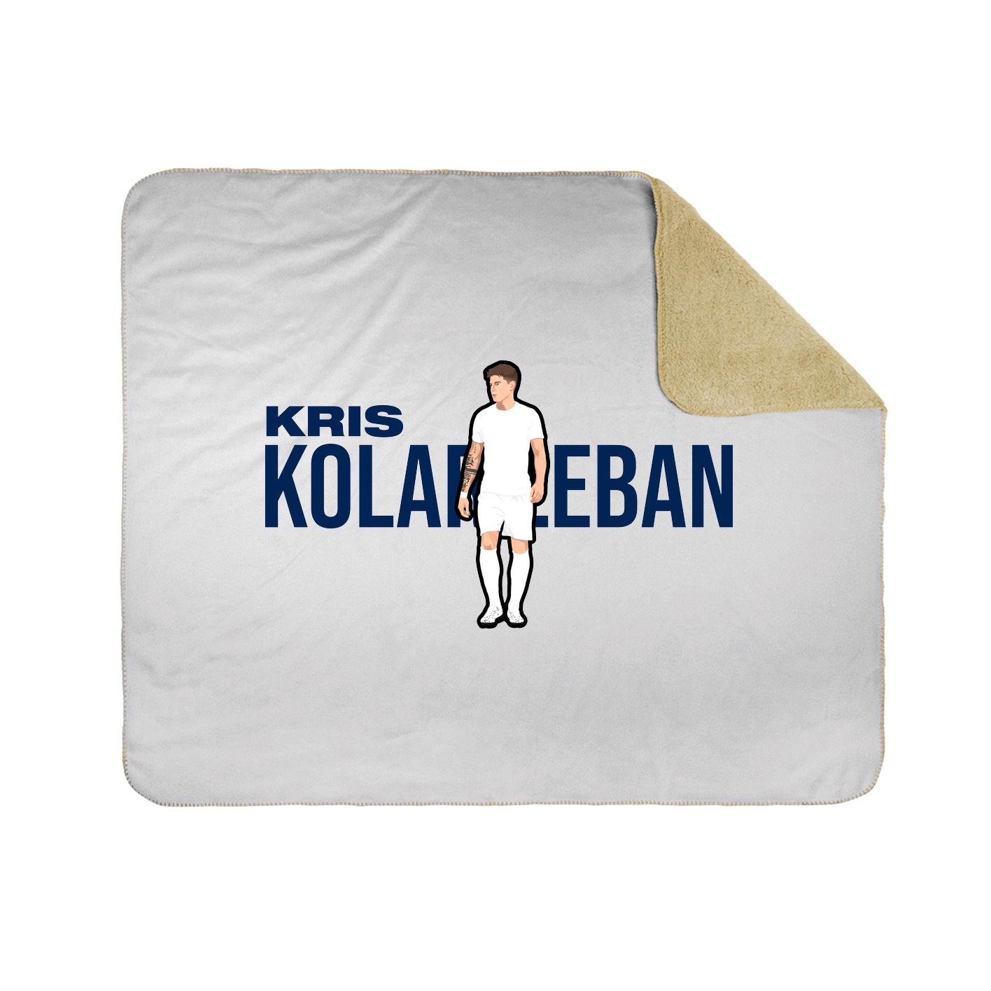 Throw Blanket — Player Name in White