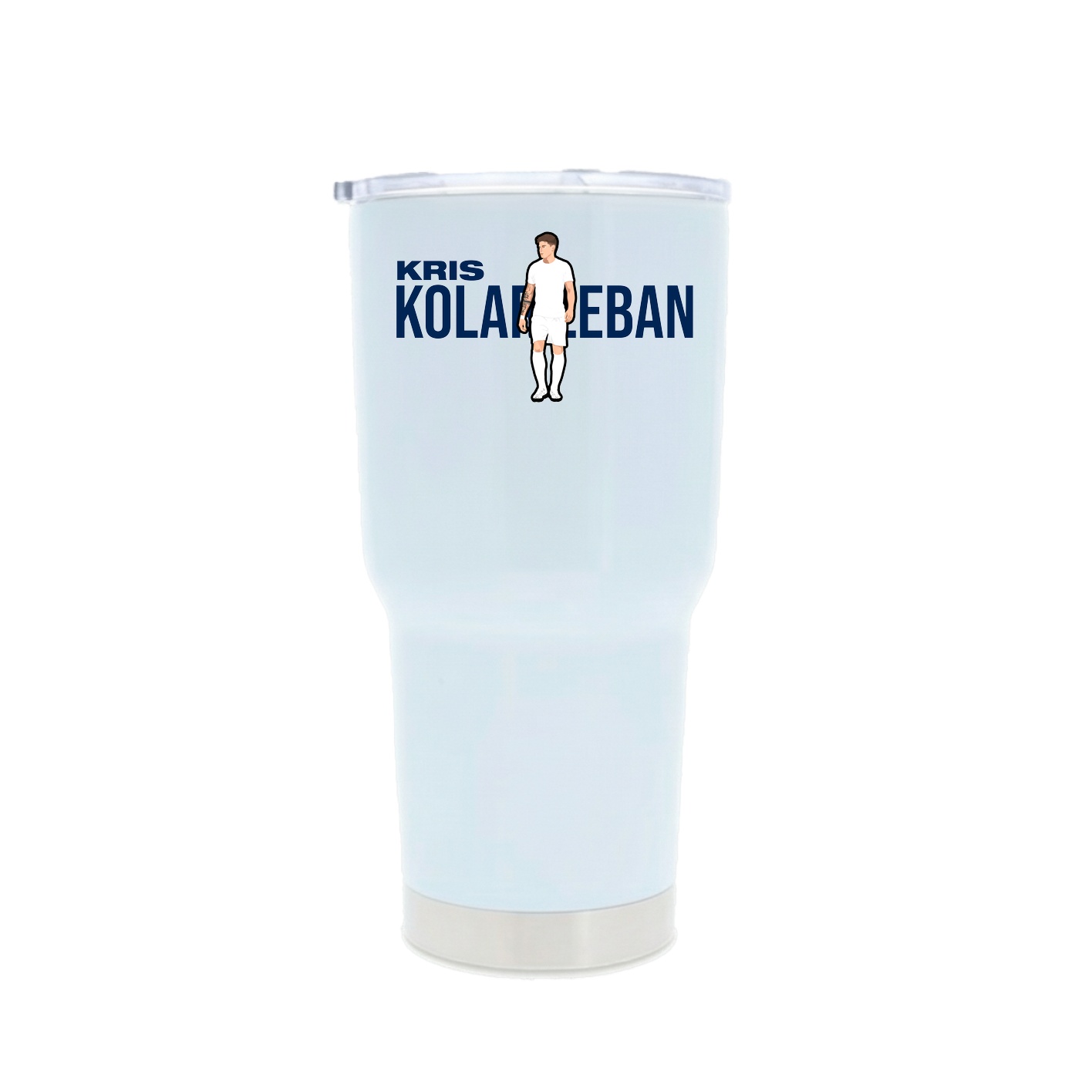 30oz Stainless Steel Tumbler — Player Name in White