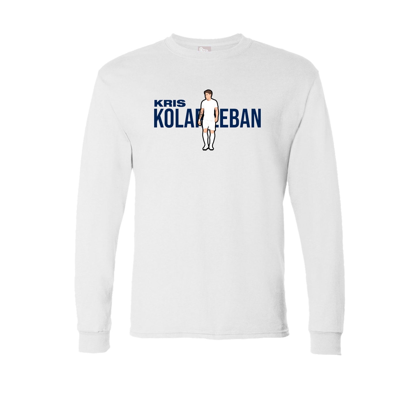 Long Sleeve Tee — Player Name in White