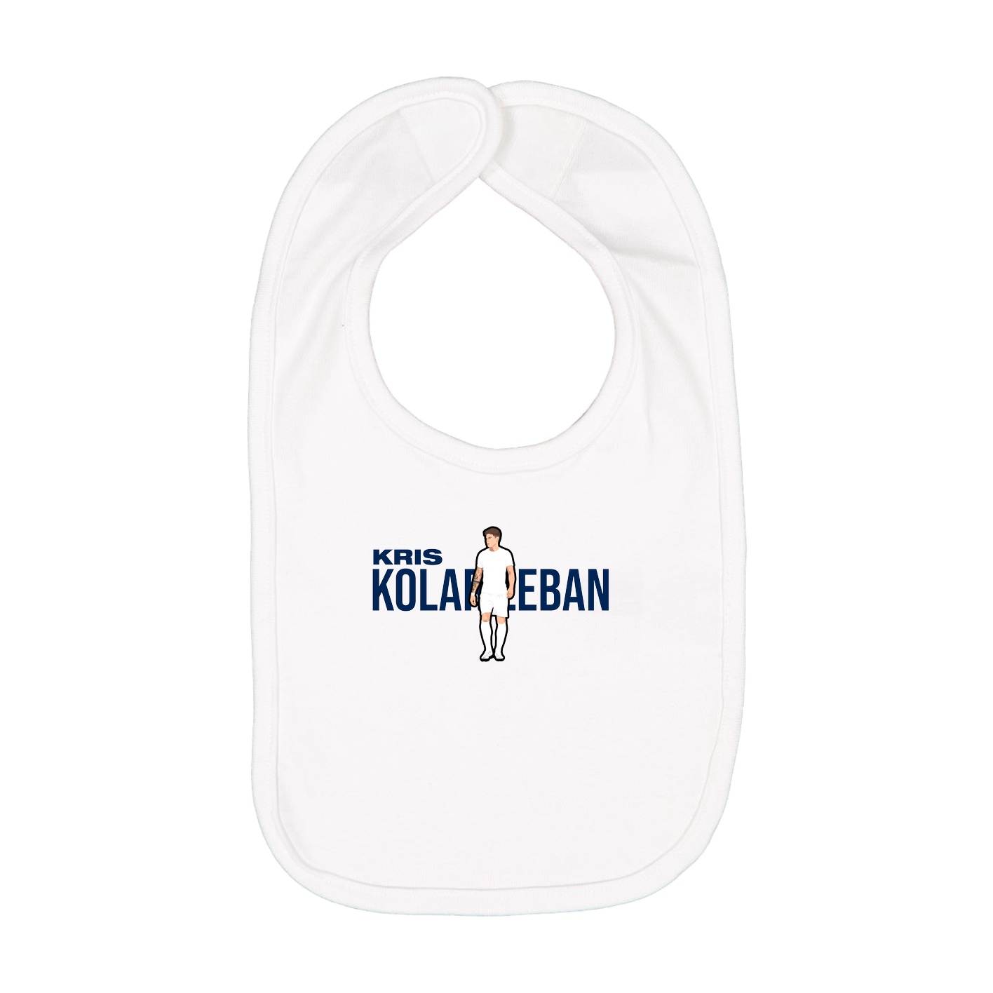 Infant Bib — Player Name in White