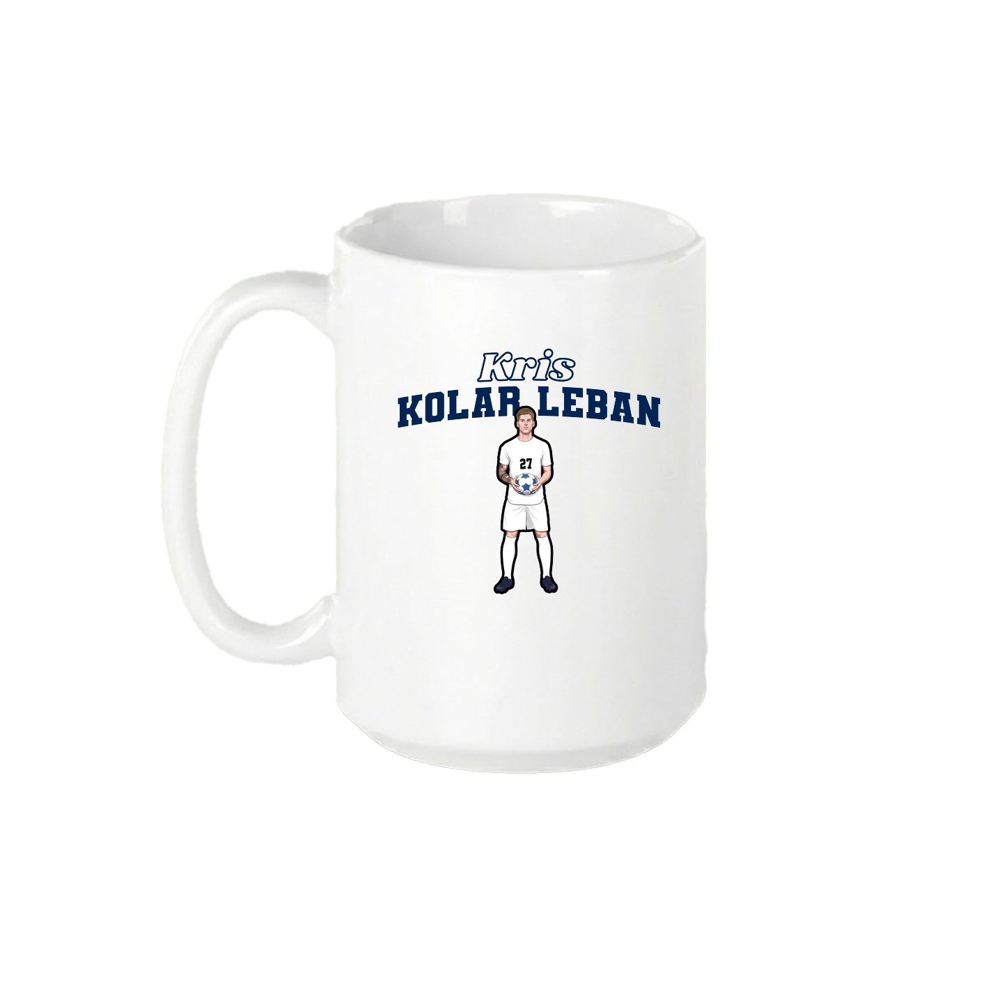 15oz Coffee Mug — Name Arch in White
