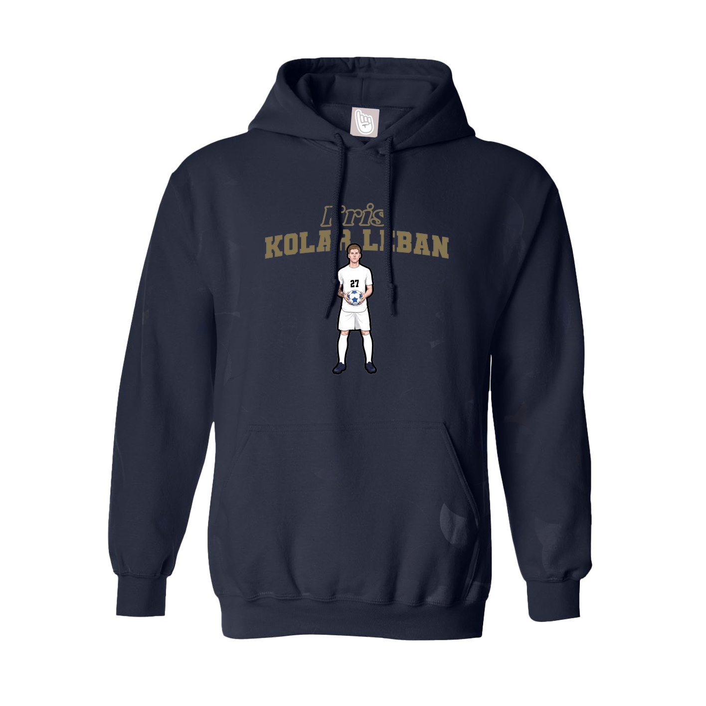 Youth Hoodie — Name Arch in Navy