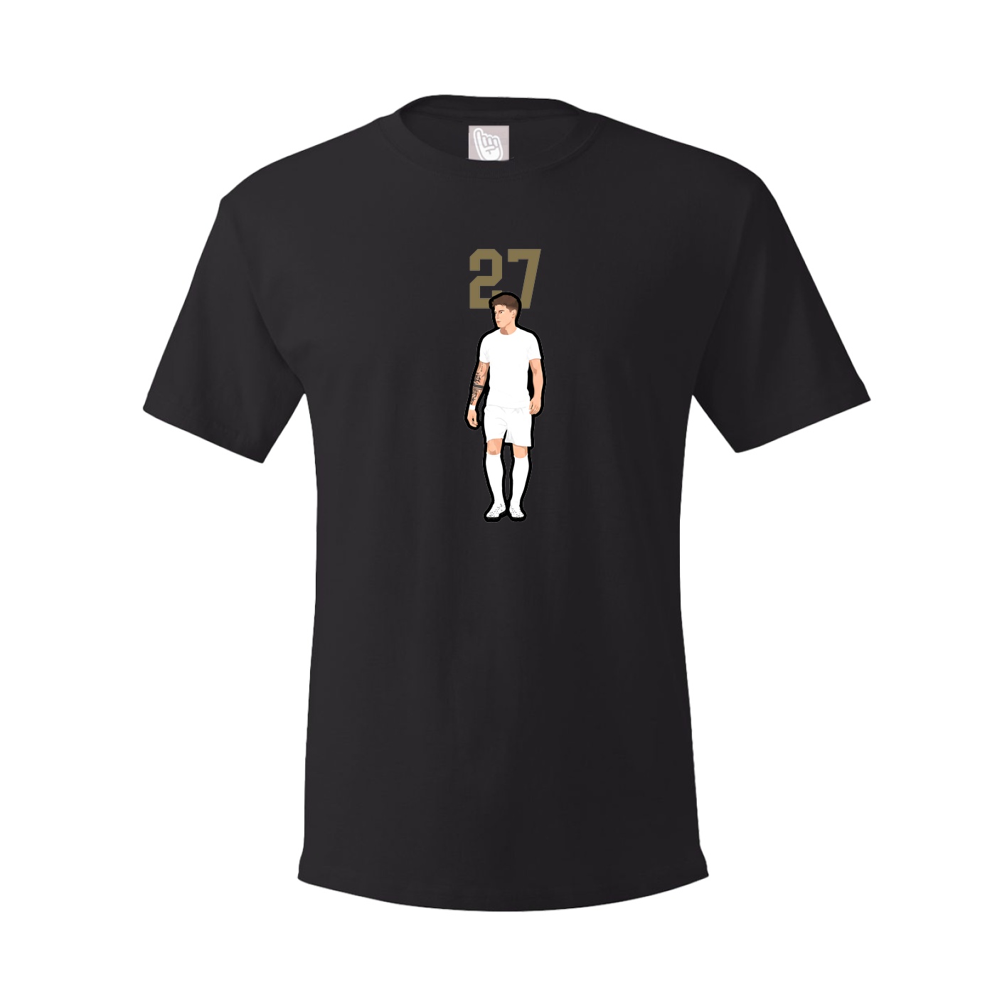 Youth Tee — Number Top in Black