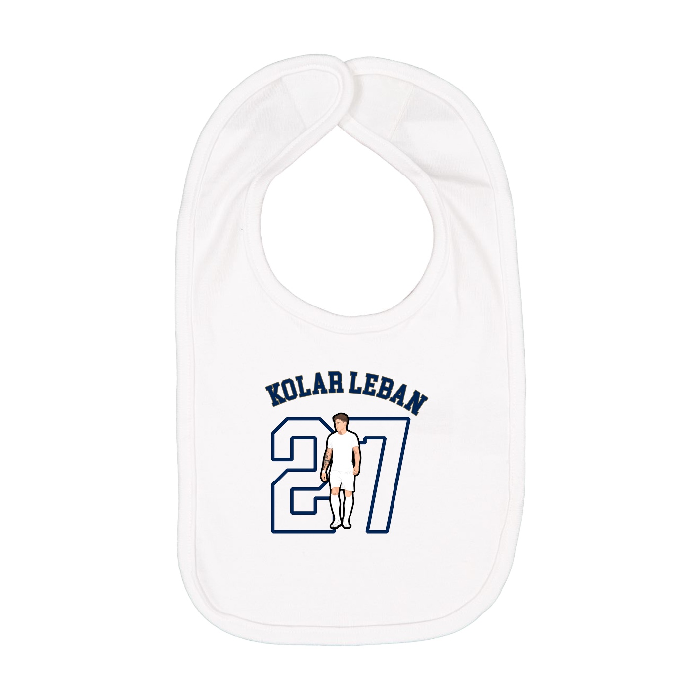 Infant Bib — Shirsey Arch in White