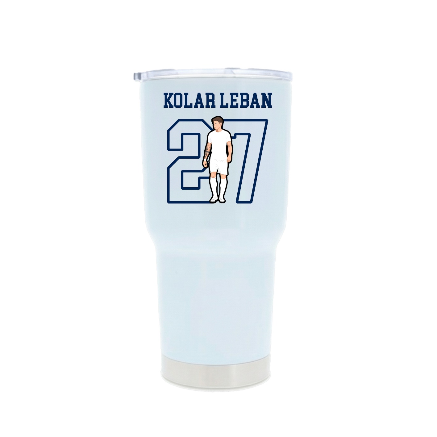 30oz Stainless Steel Tumbler — Shirsey in White