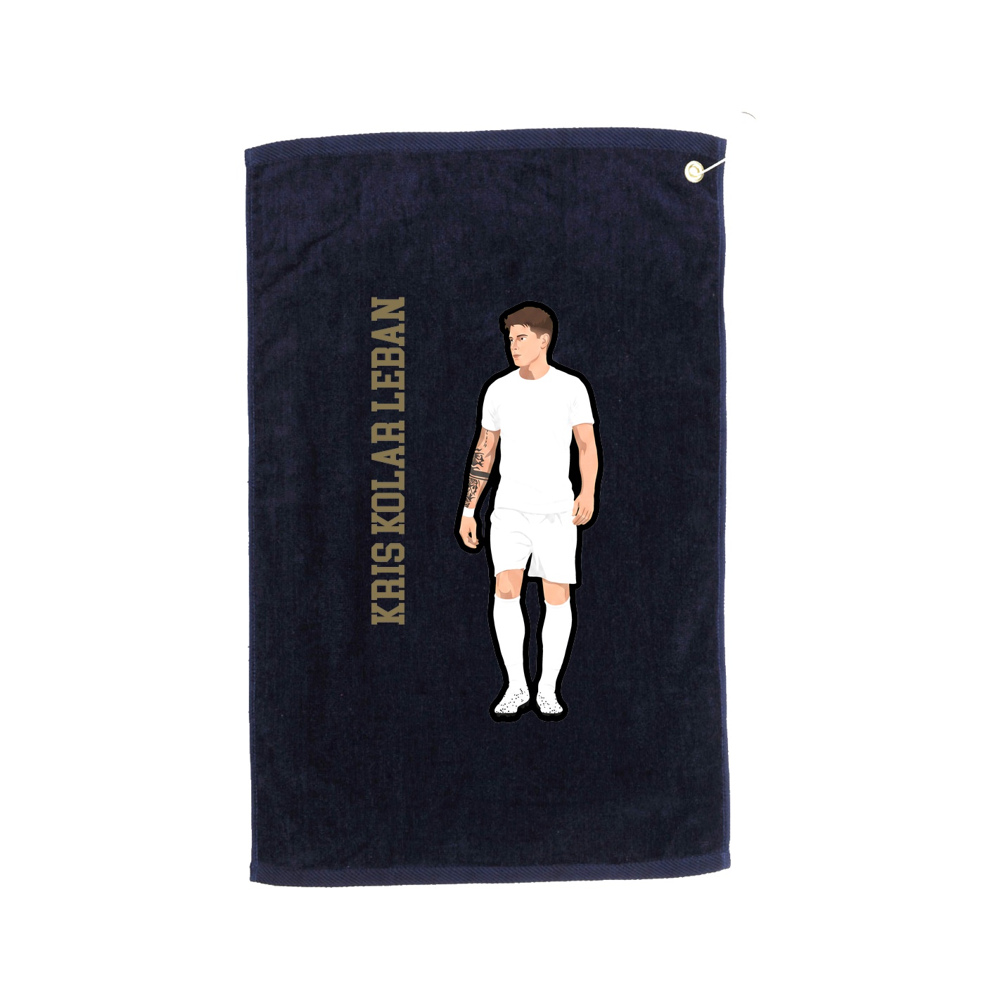 Golf Towel — Name Vertical in Navy