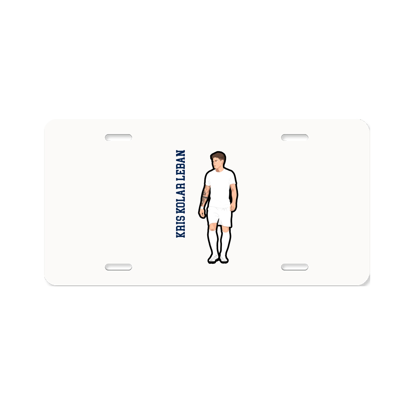 License Plate — Name Vertical in Classic