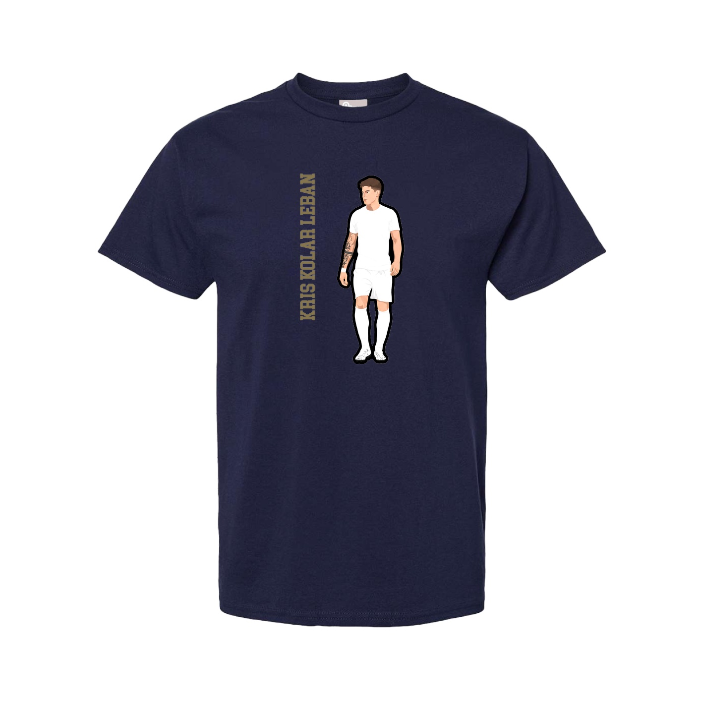 Tee — Name Vertical in Navy