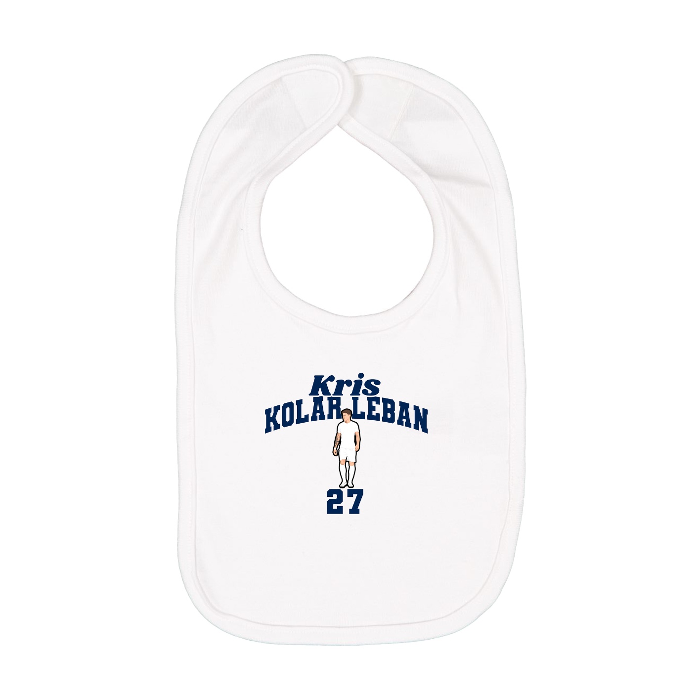 Infant Bib — Signature Arch in White