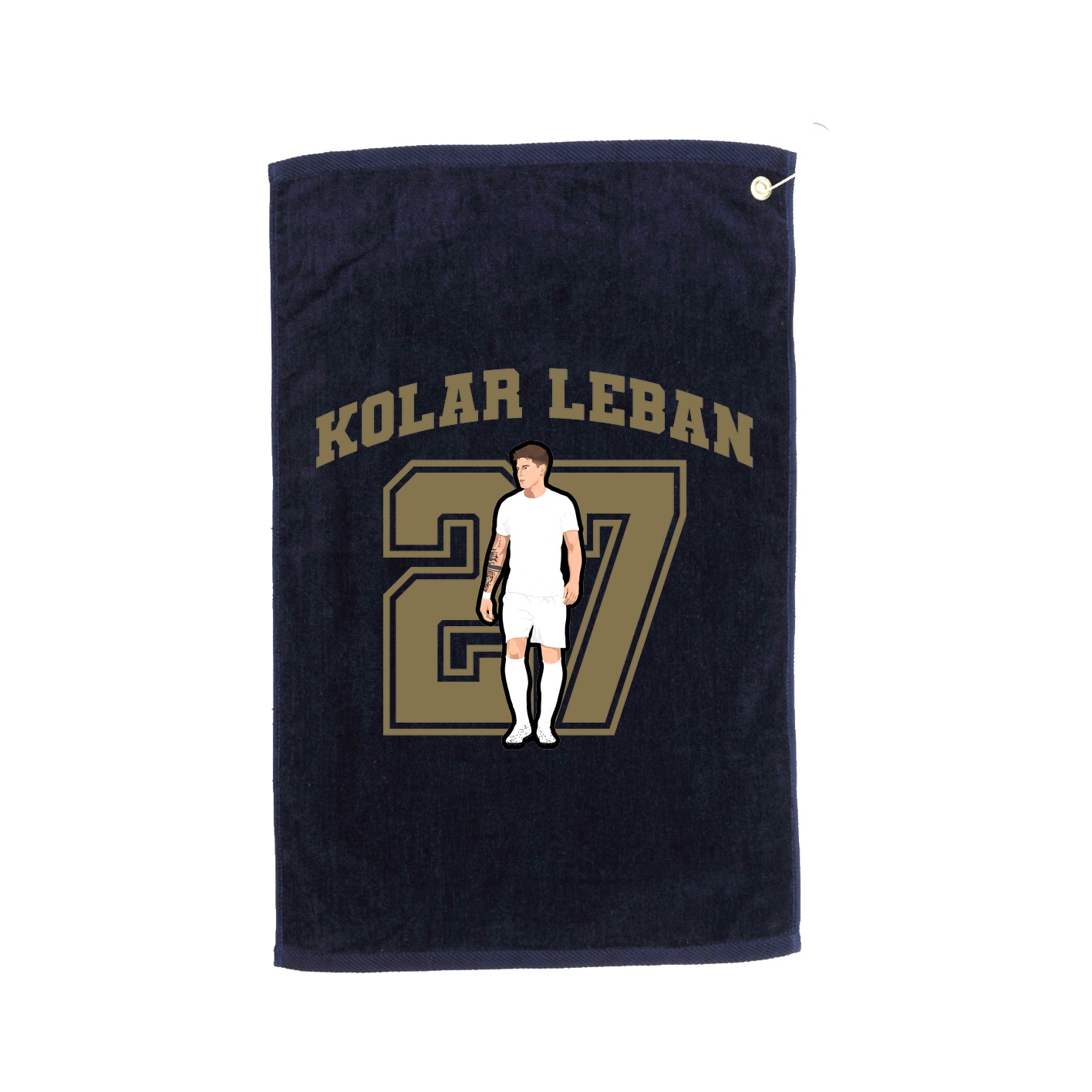 Golf Towel — Number in Navy