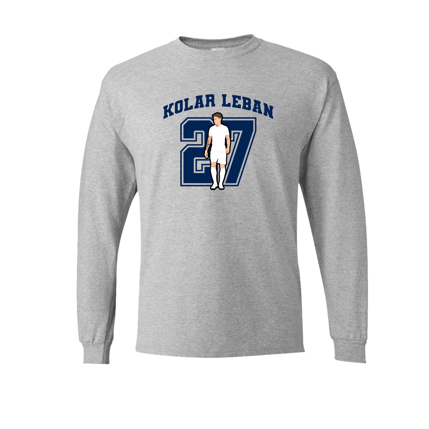 Long Sleeve Tee — Number in Grey