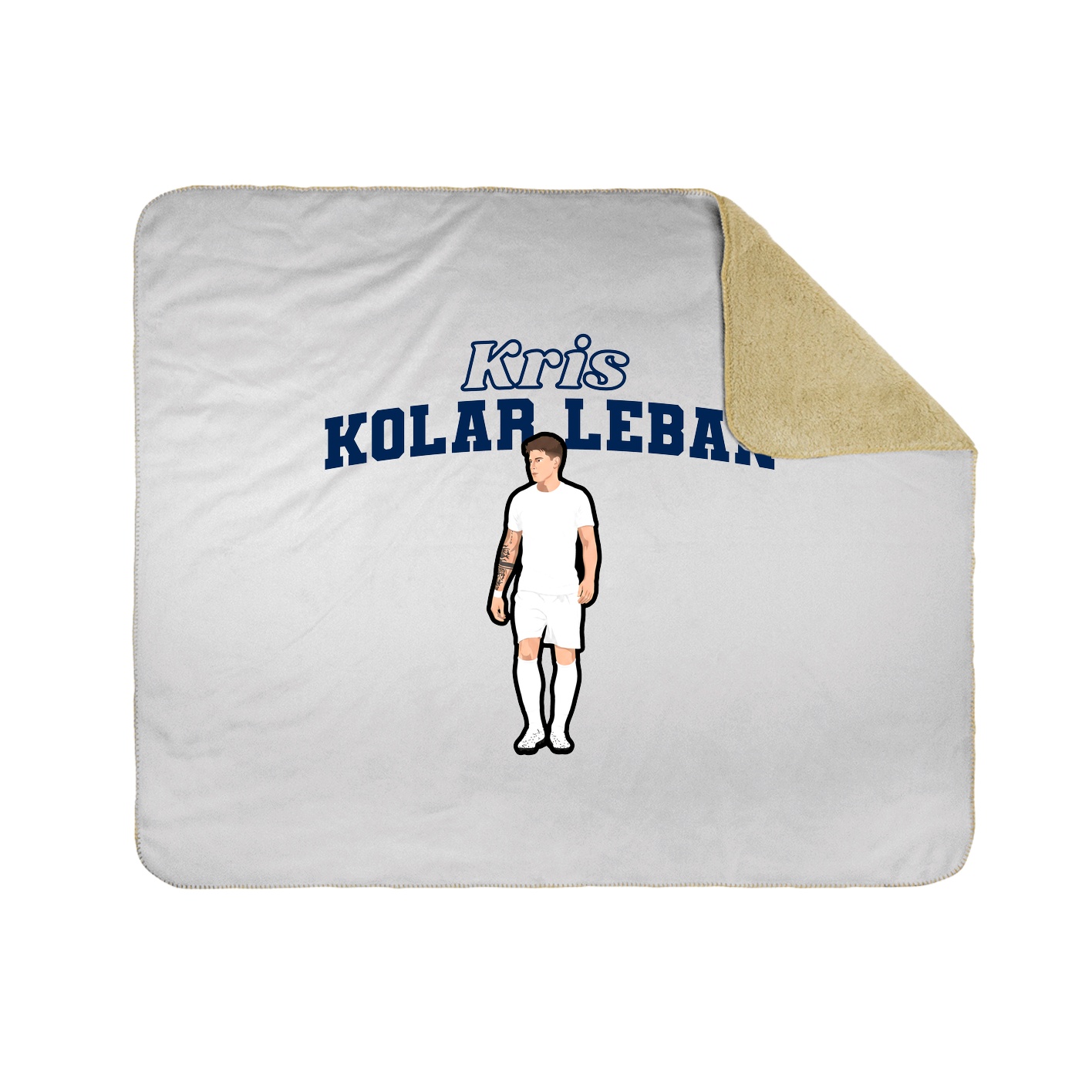 Throw Blanket — Name Arch in White