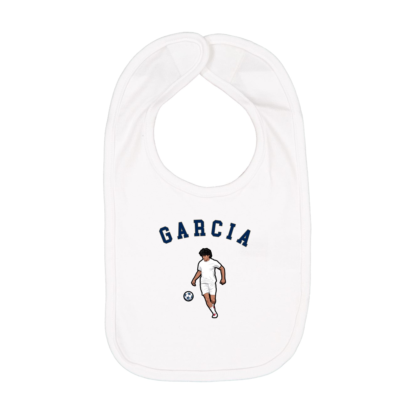 Infant Bib — Shirsey Arch in White