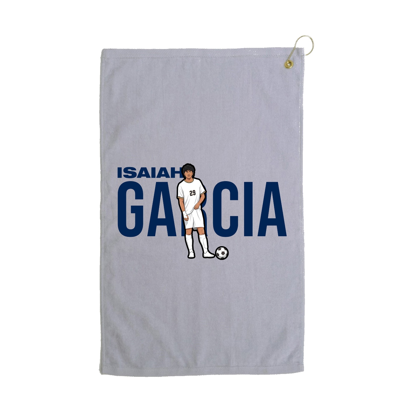 Golf Towel — Player Name in Grey