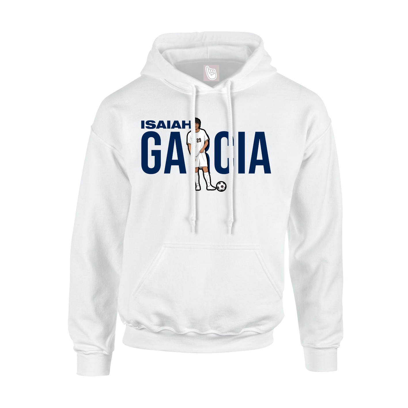 Youth Hoodie — Player Name in White