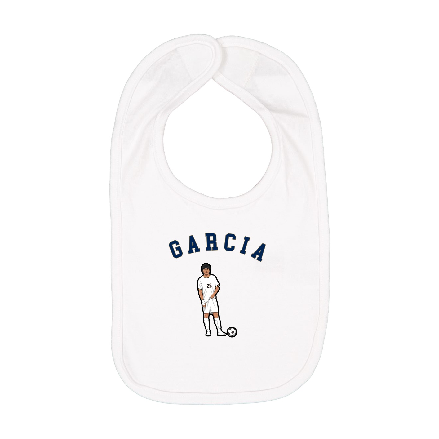 Infant Bib — Shirsey Arch in White